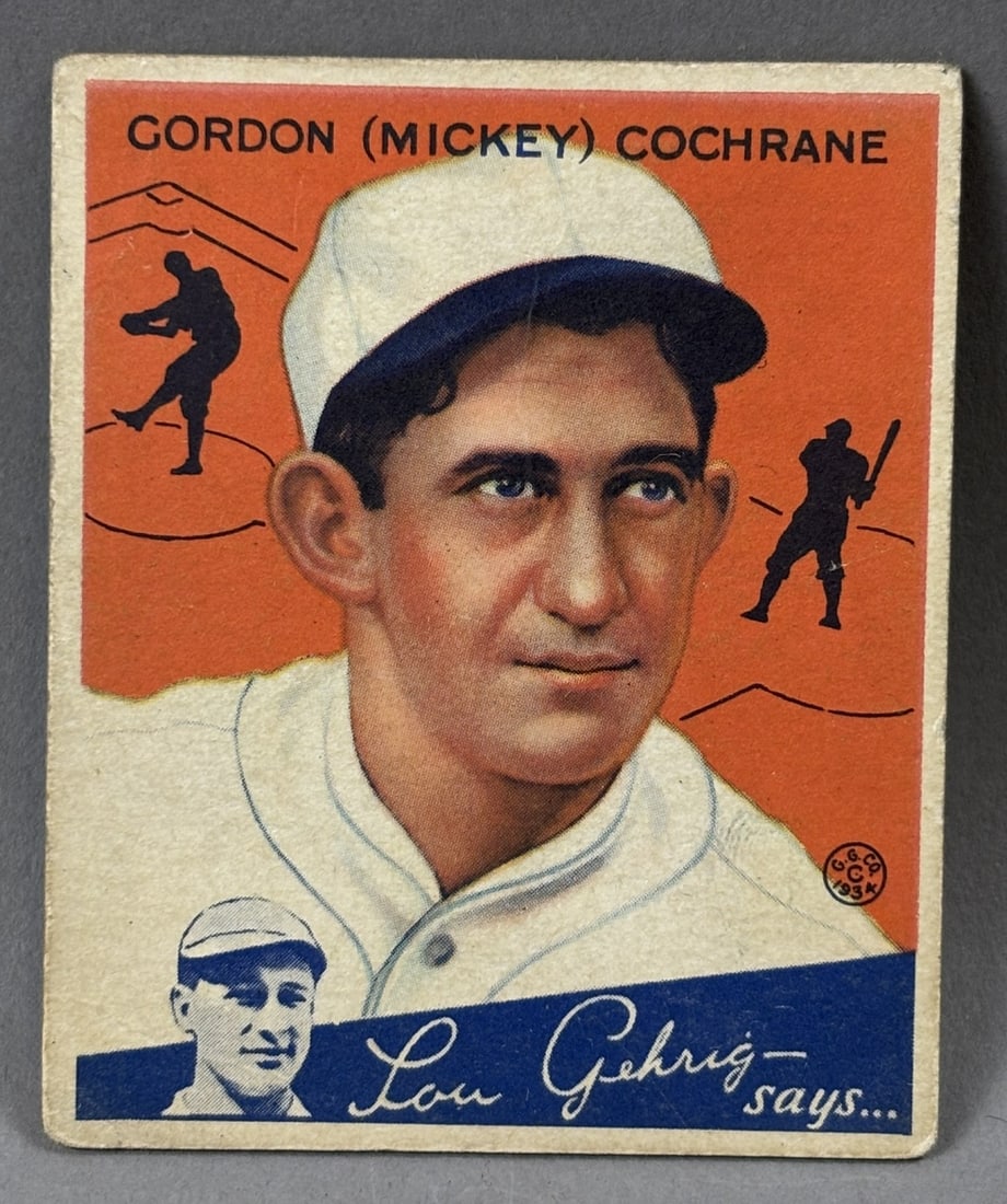 1934 Goudey #2 Mickey Cochrane VG Ungraded Photos - SGC Submission 12.18.25: SGC Submission 12.18.25 - Waiting On Grading PLEASE NOTE WE OFFER IN HOUSE SHIPPING & HAVE BIDDING AVAILABLE ON OUR OWN WEBSITE! If you win on LIVE AUCTIONEERS, please click "SELF ARRANGED SHIPPING" w