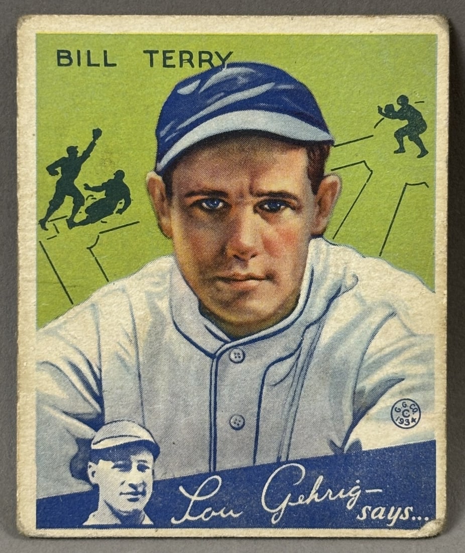 1934 Goudey #21 Bill Terry VG Ungraded Photos - SGC Submission 12.18.25: SGC Submission 12.18.25 - Waiting On Grading PLEASE NOTE WE OFFER IN HOUSE SHIPPING & HAVE BIDDING AVAILABLE ON OUR OWN WEBSITE! If you win on LIVE AUCTIONEERS, please click "SELF ARRANGED SHIPPING" w