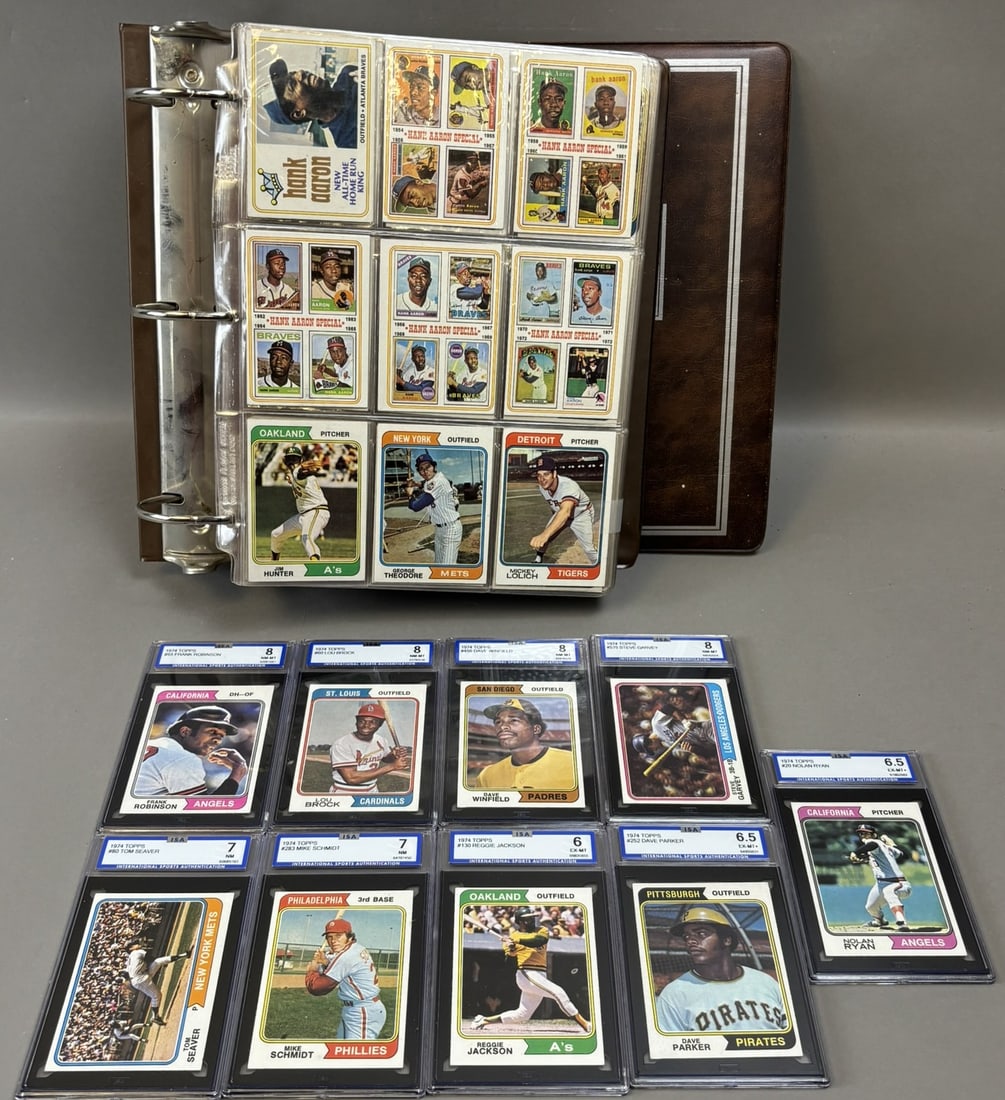 1974 Topps Near Complete Set Winfield RC #456 ISA 8 NM-MT Missing 2 Cards High Grade: ISA Graded 8s NM-MT #55 Robinson #60 Brock #456 Winfield RC #575 Garvey ISA 7s NM #80 #283 ISA 6.5s EX-MT+ #20 Ryan #252 Parker ISA Graded 6 #130 Jackson - only Missing #110 Billy Williams & #484 Carm
