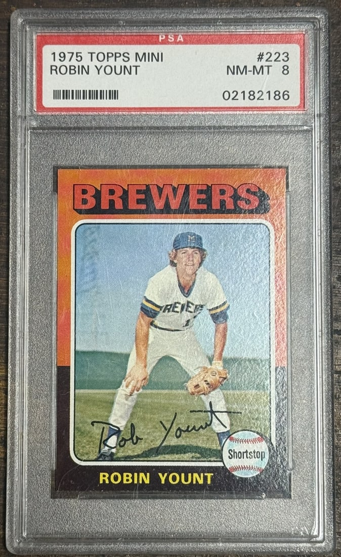 1975 Topps Mini #223 Robin Yount RC Card PSA 8 NM-MT (1 of 3)