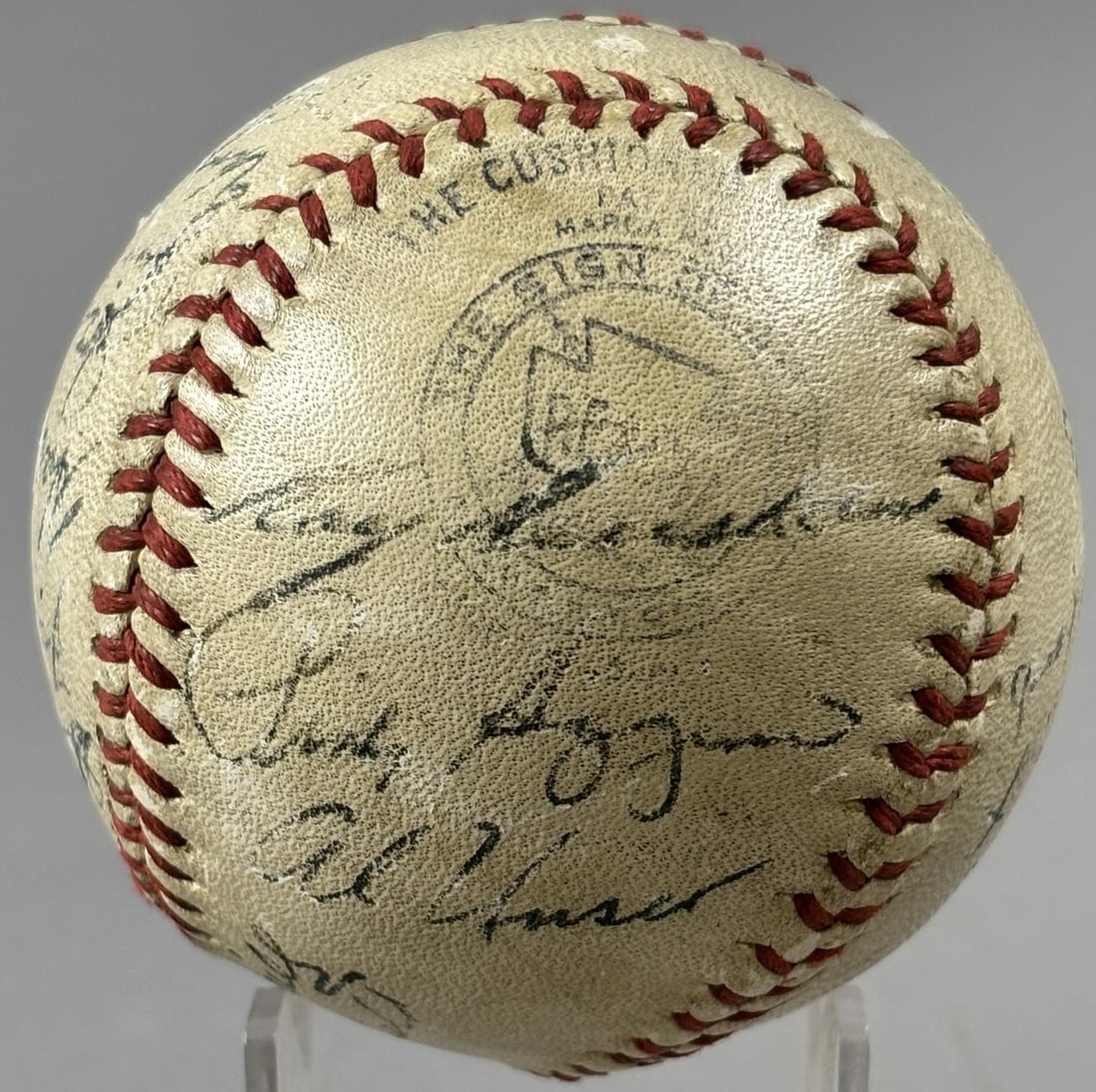 1943 Detroit Tigers Team Signed Reach Official American League: 1943 Detroit Tigers Team-Signed Official American League BaseballWorld War II–era 1943 Detroit Tigers team-signed baseball on a period-correct Official American League ball stamped for league pr
