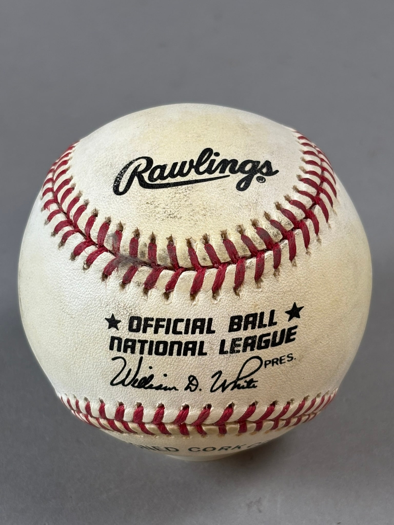 Enos Slaughter Single Signed Rawlings ONL Baseball HOF - 8