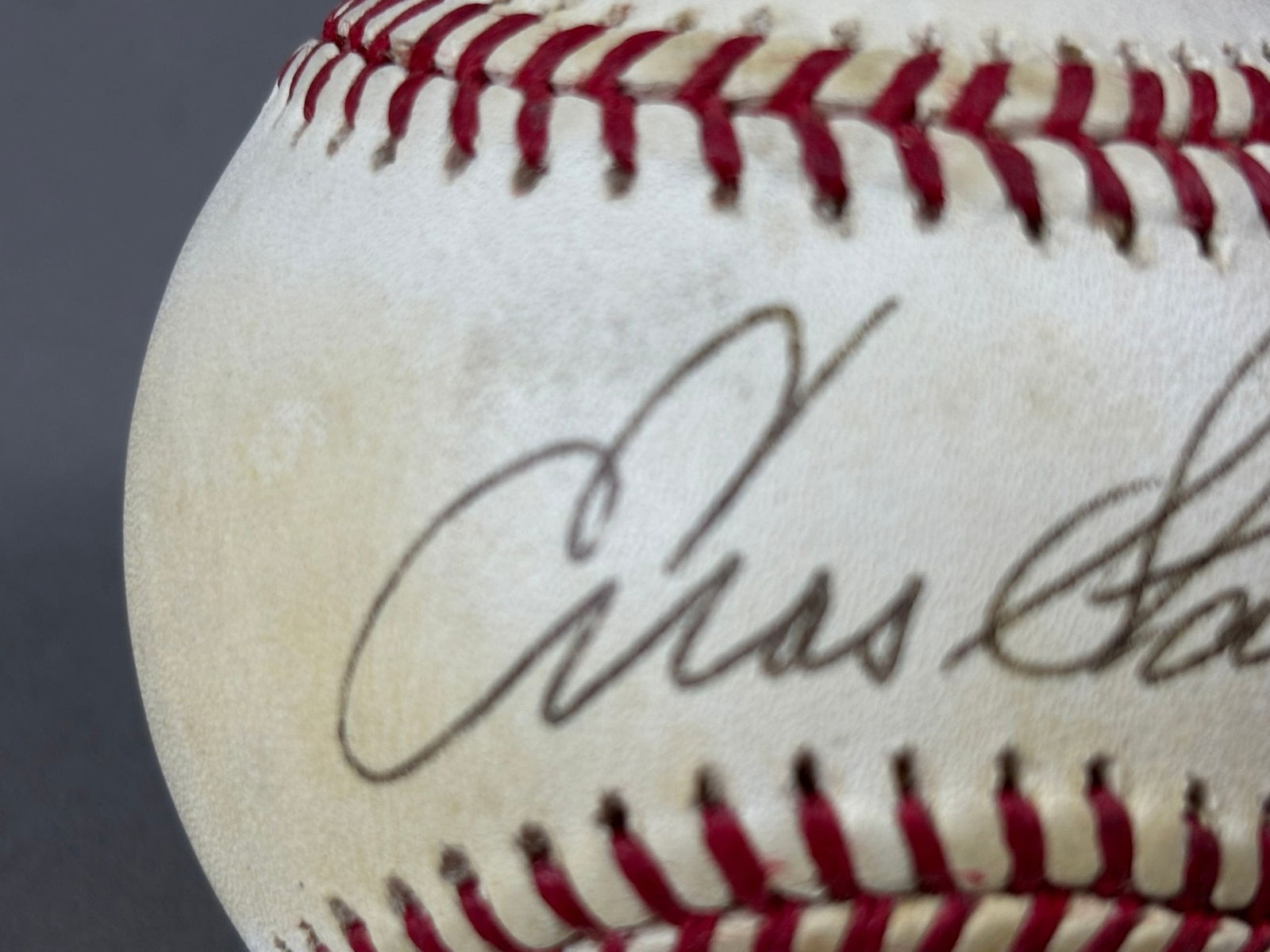 Enos Slaughter Single Signed Rawlings ONL Baseball HOF - 6