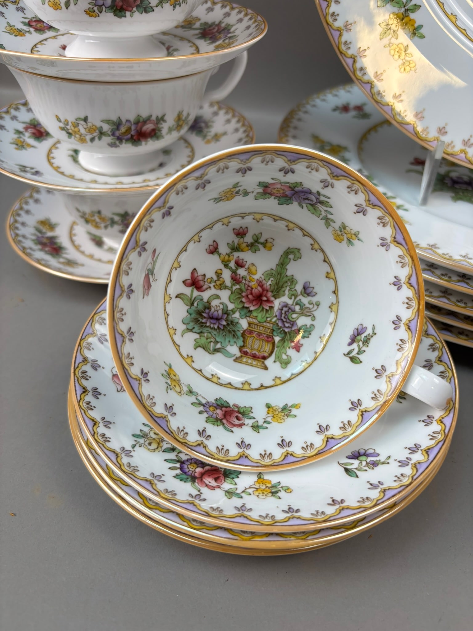 33pc Spode Peplow Bone China Dinner Set England c1923 - 7