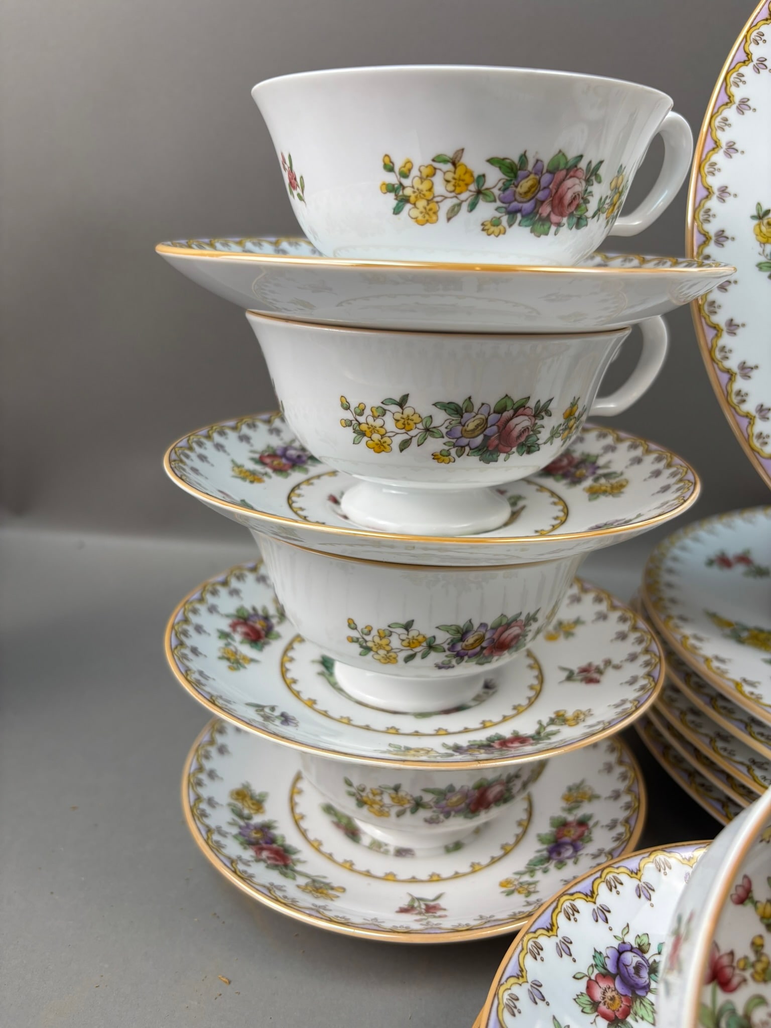 33pc Spode Peplow Bone China Dinner Set England c1923 - 8