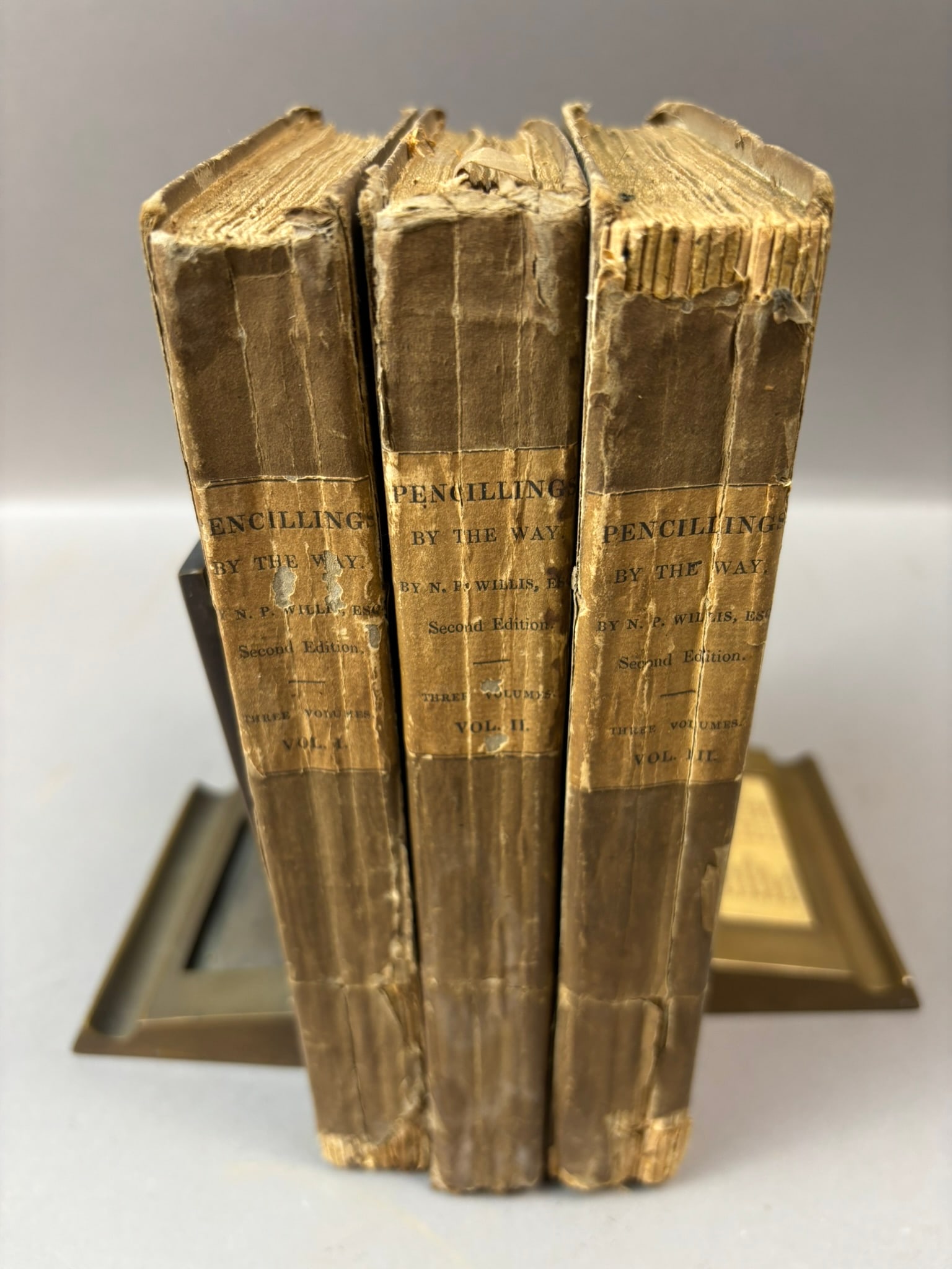 Pencillings by the Way N P Willis 1836 Second Edition Three Volumes: Offered here is a desirable three-volume set of Pencillings by the Way by N. P. Willis, Second Edition, published in London by John Macrone, St. James’s Square, 1836 (MDCCCXXXVI). Complete in