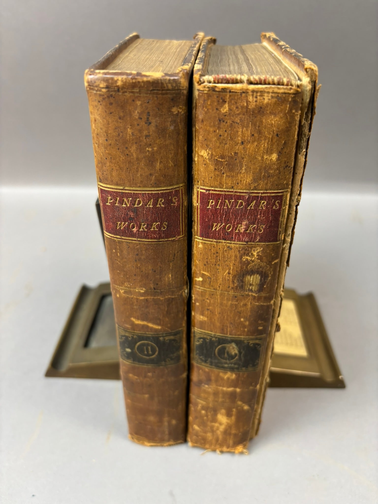1795 Peter Pindar Works 2 Vol Set Dublin William Porter Leather Binding: Antique two-volume set of The Works of Peter Pindar, Esquire, published in Dublin and printed by William Porter for L. White, P. Byrne, W. Porter, J. Moore, J. Jones and W. Jones, dated 1795. Peter Pi