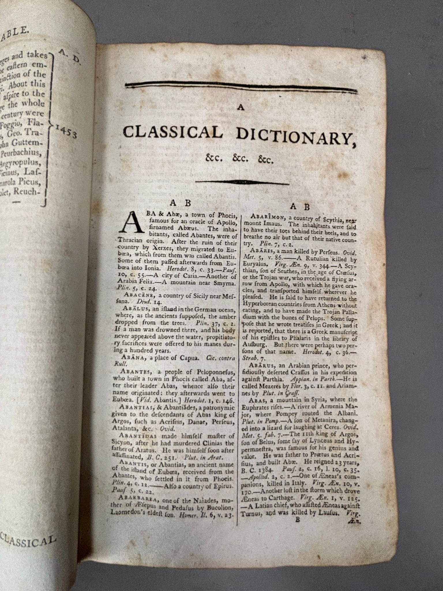 1797 Lempriere Bibliotheca Classica Classical Dictionary Leather Bound - 12