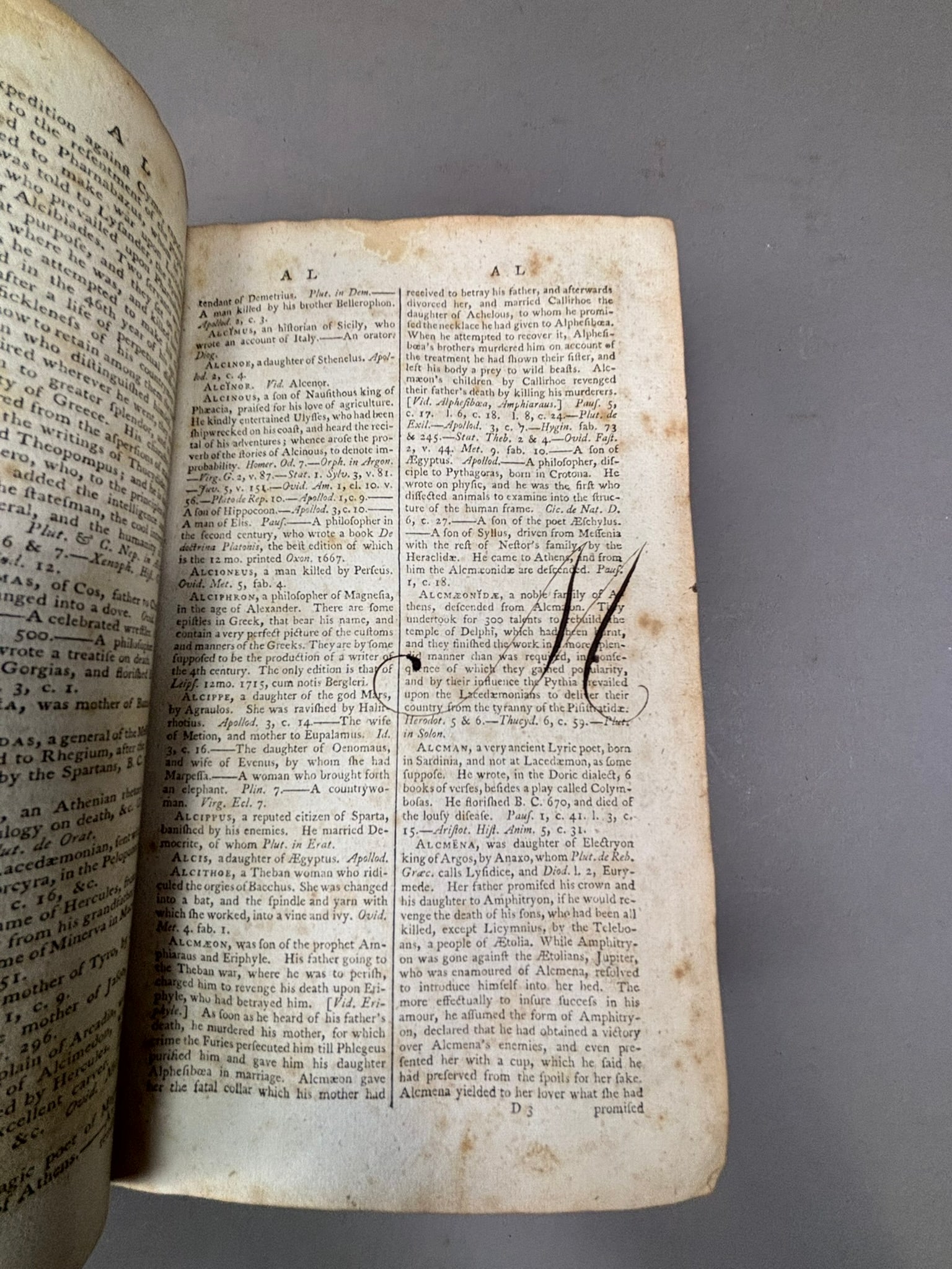 1797 Lempriere Bibliotheca Classica Classical Dictionary Leather Bound - 14