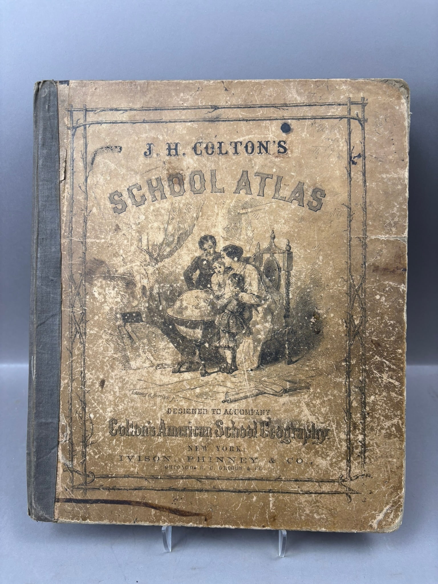 J.H. Colton School Atlas Designed for Colton's American School Geography: Antique J.H. Colton’s School Atlas designed to accompany Colton’s American School Geography, published by Ivison, Phinney & Co. of New York and also listing S.C. Griggs & Co. of Chicago, f