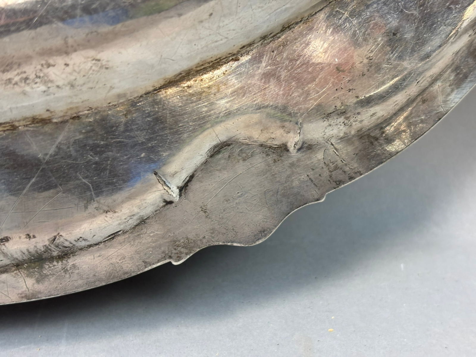 1789 Irish George III Sterling Silver Presentation Tray by Thomas Jones 2670 Grams - 12