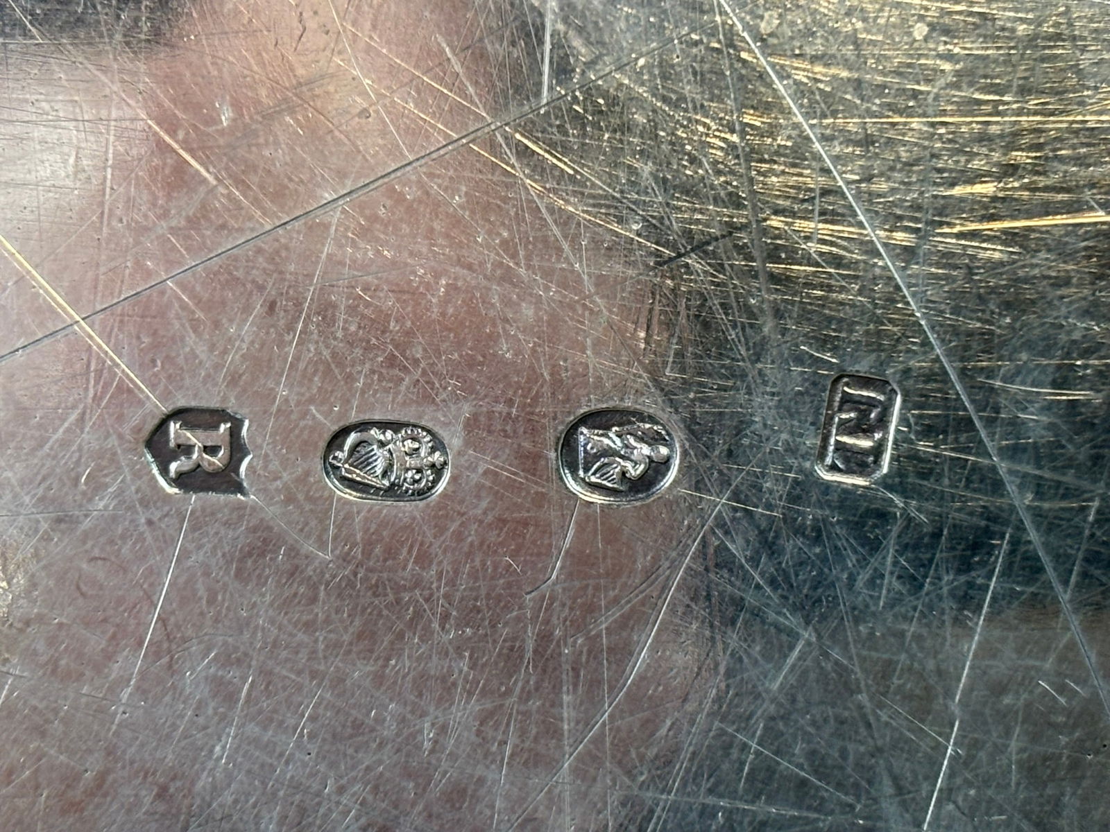 1789 Irish George III Sterling Silver Presentation Tray by Thomas Jones 2670 Grams - 14