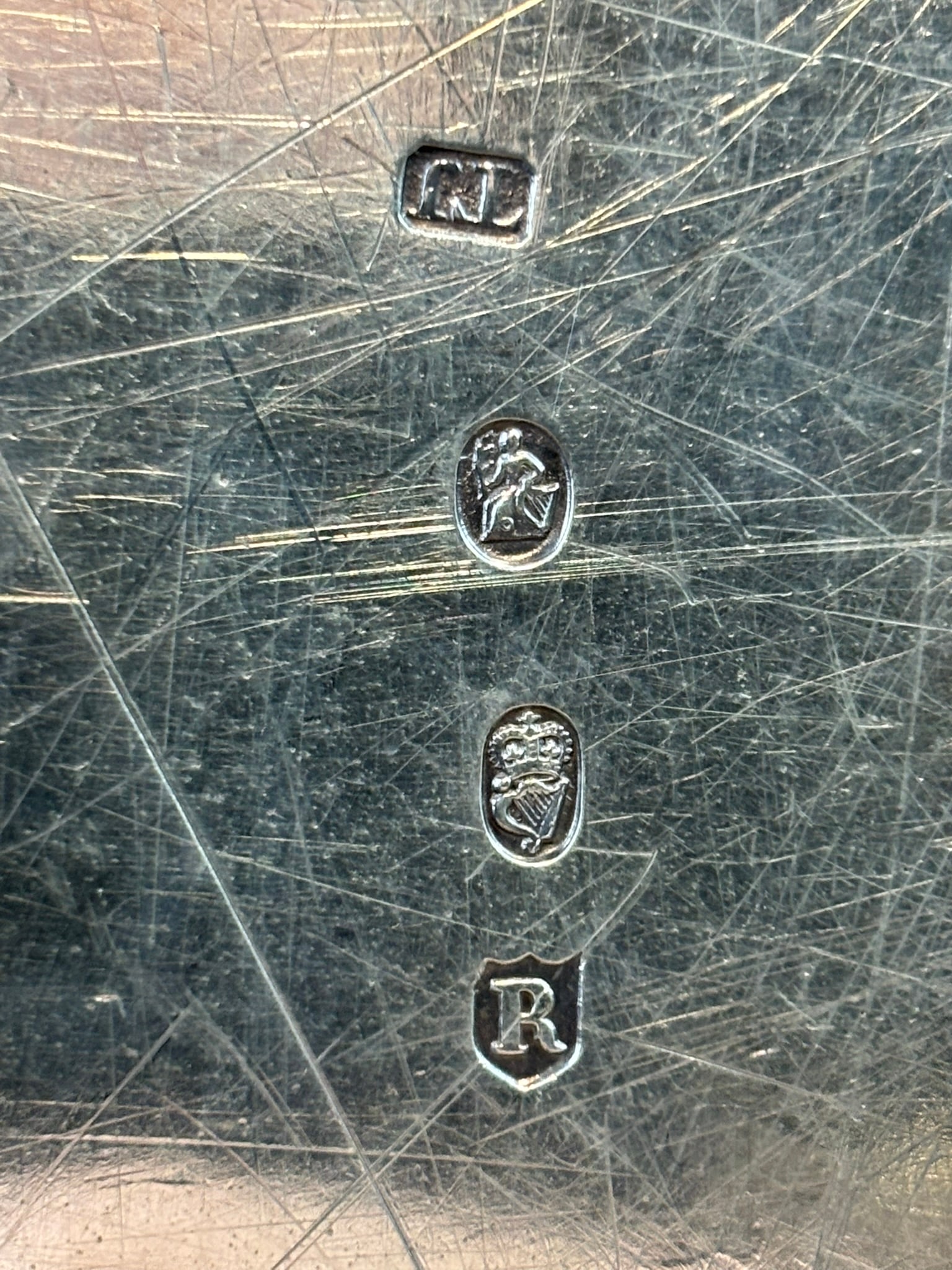 1789 Irish George III Sterling Silver Presentation Tray by Thomas Jones 2670 Grams - 16