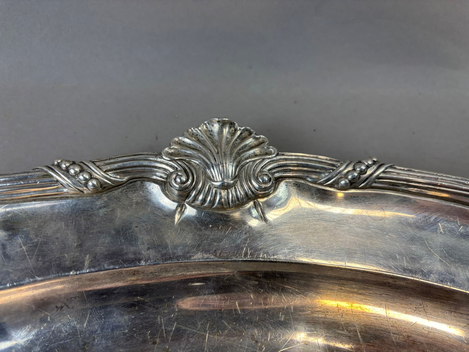 1789 Irish George III Sterling Silver Presentation Tray by Thomas Jones 2670 Grams - 4