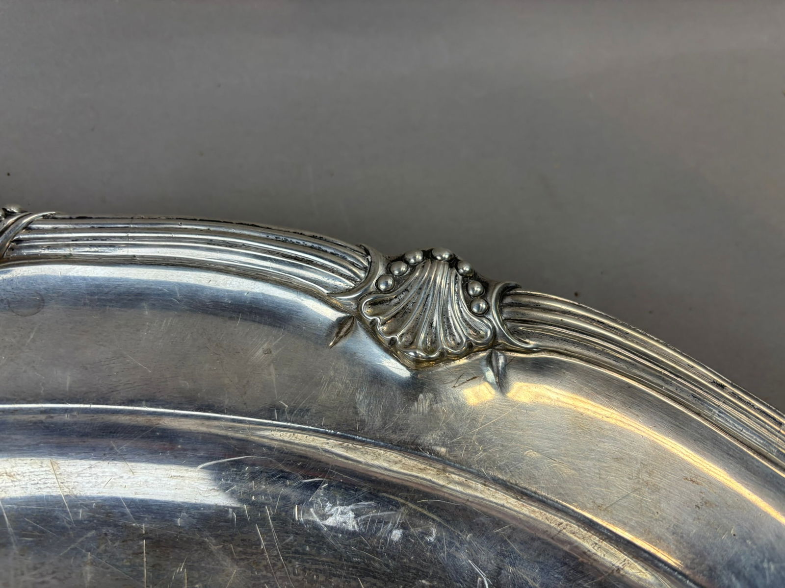 1789 Irish George III Sterling Silver Presentation Tray by Thomas Jones 2670 Grams - 5