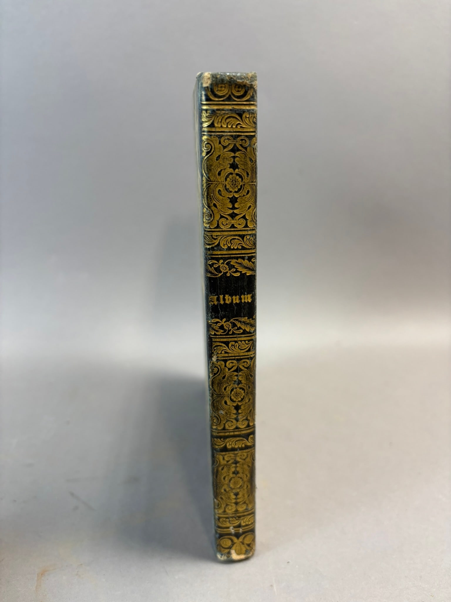 1830 Hudson NY Manuscript Friendship Album Robinson Family Poetry Book: Early 19th century American manuscript friendship album dated 1830, likely compiled in Hudson, New York, bound in marbled boards with gilt decorated spine titled “Album,” containing numero