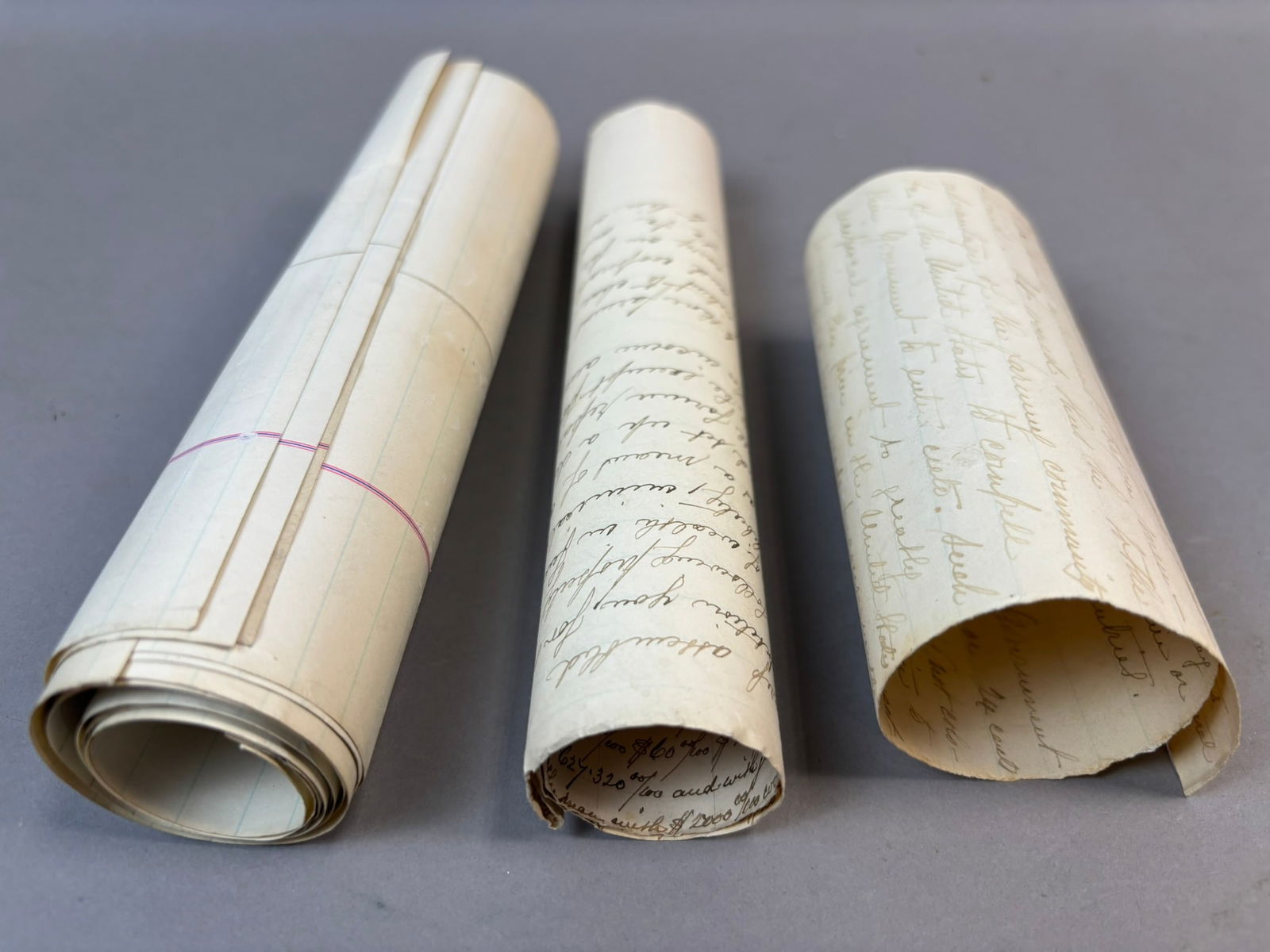 1840s Handwritten Petition Property Income Tax Proposal Manuscripts George Robinson: Group of three mid-19th century handwritten manuscript documents relating to a proposed system of property and income taxation in the United States, likely dating to the 1840s, consisting of lengthy f