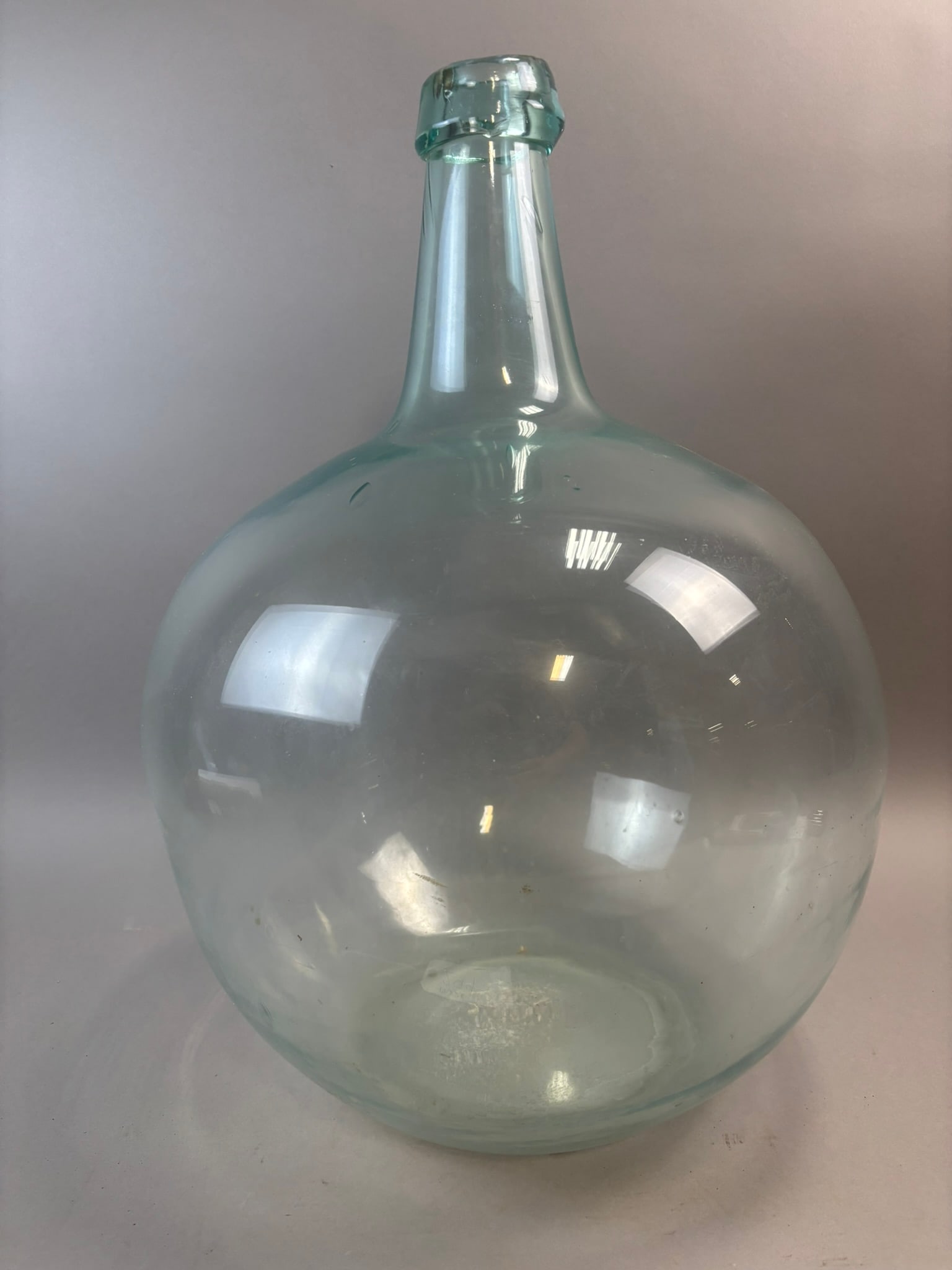 Antique Aqua Glass Demijohn Carboy Hand Blown Bottle 19th Early 20th C (1 of 7)
