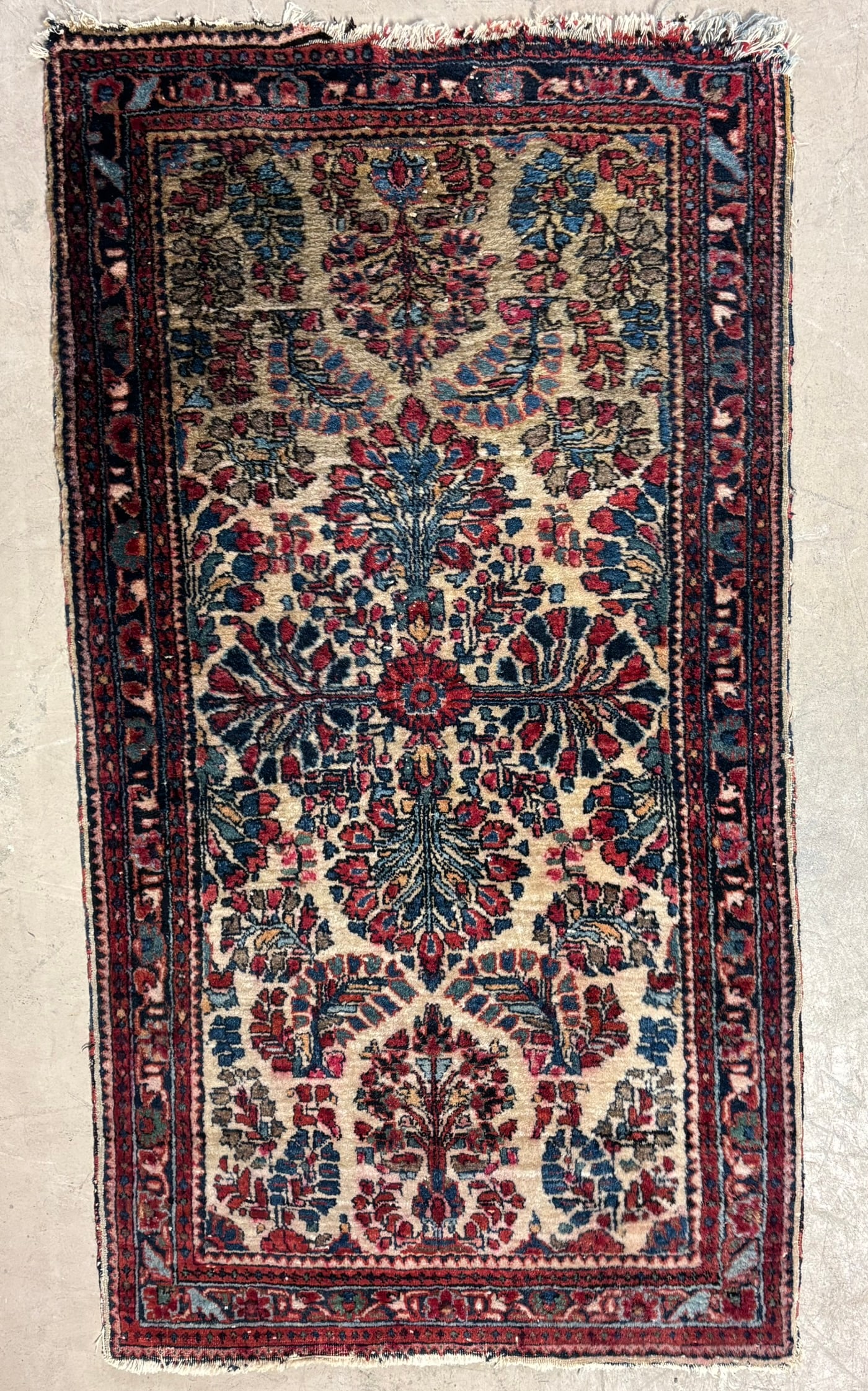 Antique Persian Hand Knotted Wool Rug Floral Medallion Oriental Carpet (1 of 14)