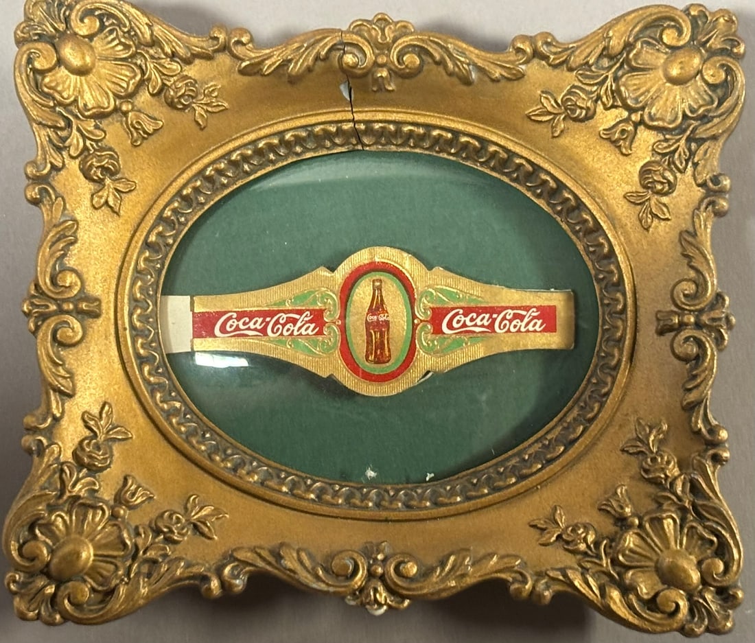 Antique Original Coca Cola Framed Cigar Label Excellent (1 of 6)