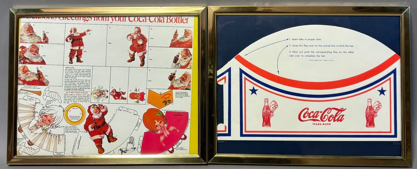 Pair Coca Cola Advertising Original Santa & Sprite Boy Advertising Pieces: See all photos