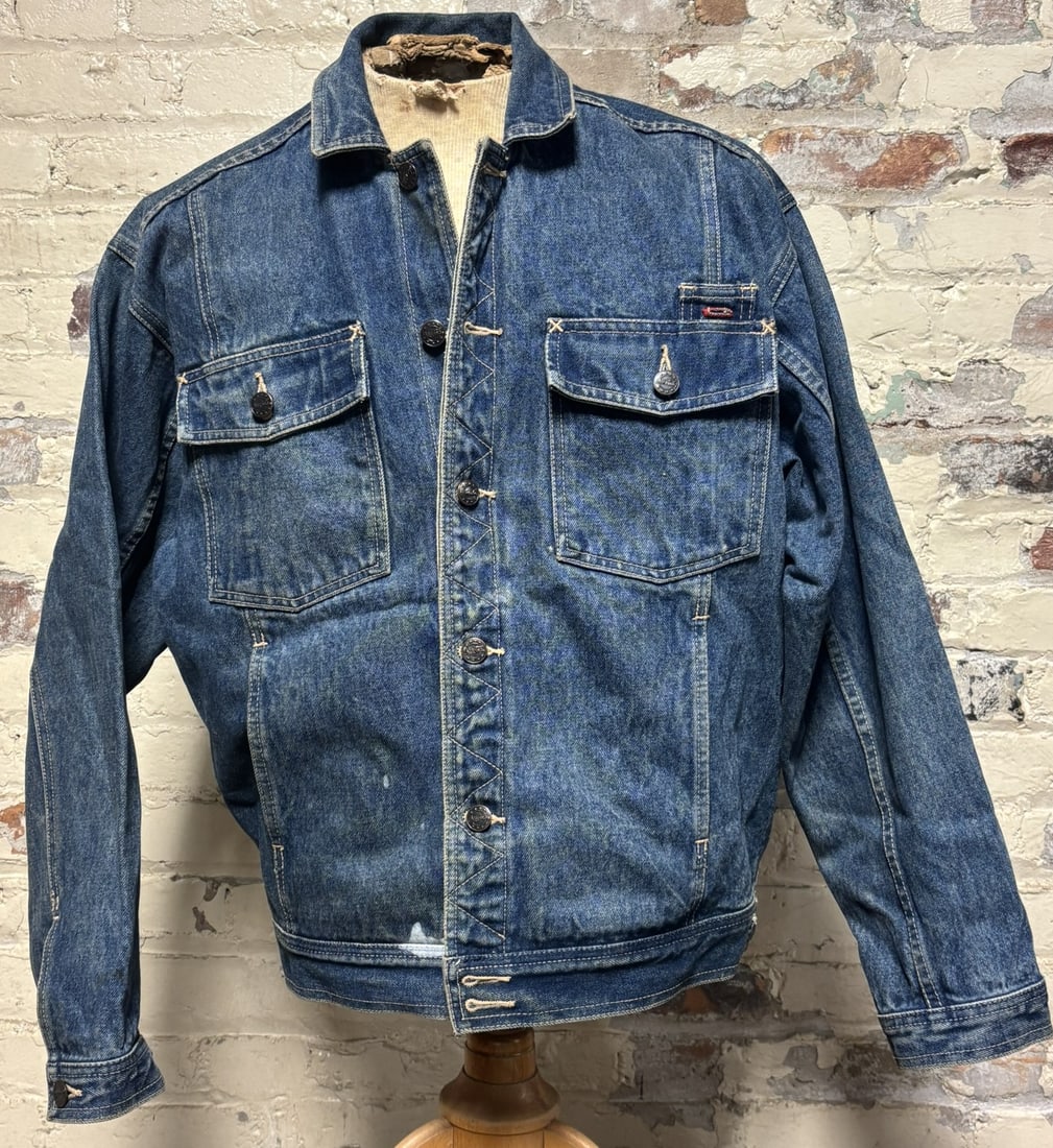 Vintage Coca Cola Size Medium Original Denim Button Down Advertising Coat (1 of 13)