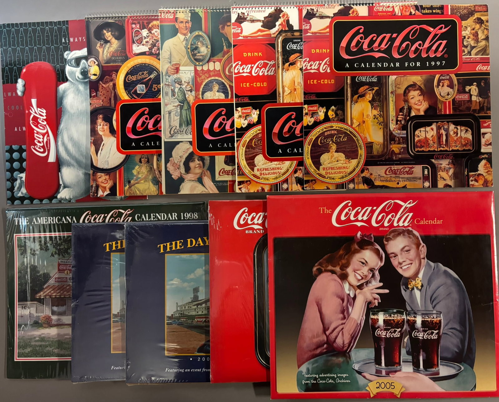 10 Piece Original Coca Cola Calendar Lot 1990s-2000s (1 of 18)