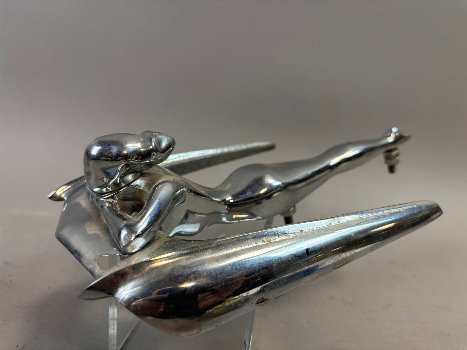 1950s Nash Original Flying Goddess Hood Ornament by George Petty: Excellent original condition as shown - see all photos.