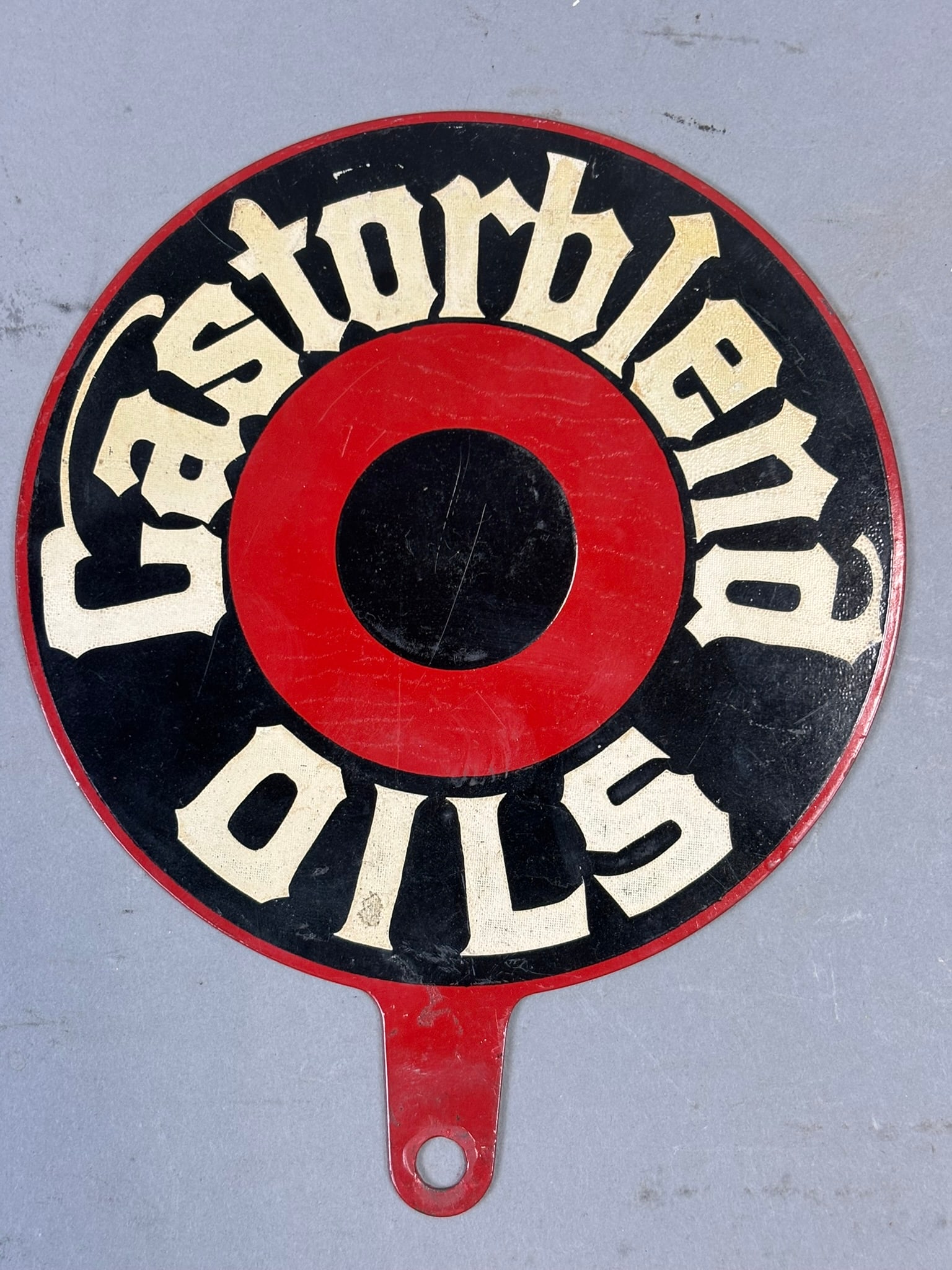 Castorblend Oils Original DST Painted Metal 6" Lubester Paddle Sign (1 of 6)