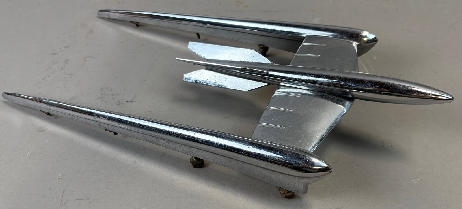 Ca. 1950 Oldsmobile Rocket Hood Ornament EX+ Condition: See all photos
