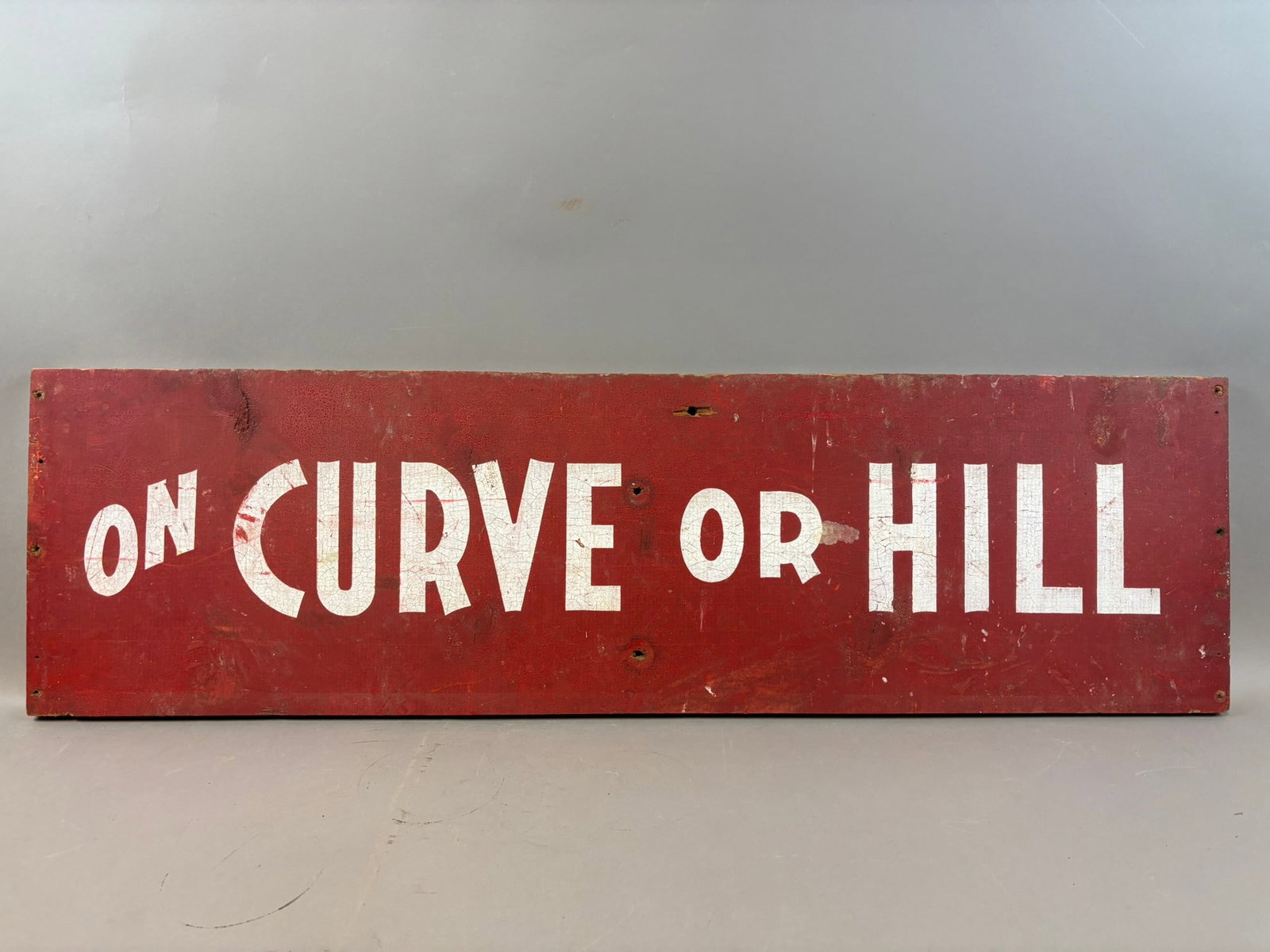 Burma Shave Blades On Curve Or Hill Wooden Advertising Painted Sign: See all photos