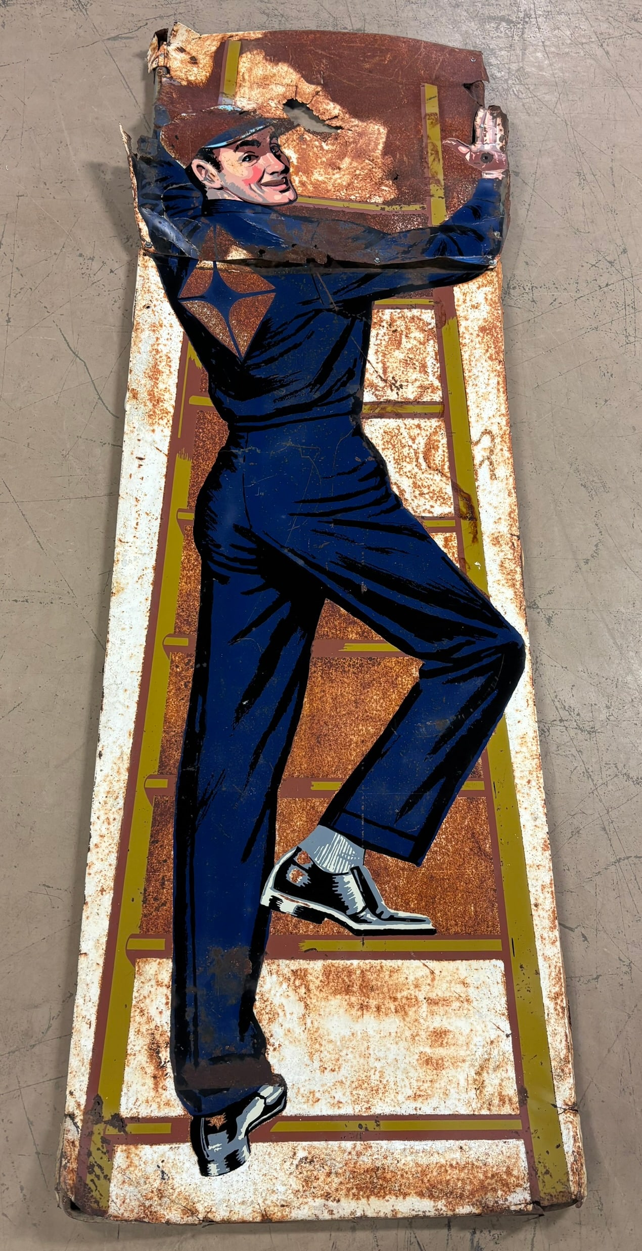 Original 8' Sinclair Arco SST Painted Metal Advertising Gas Service Station Sign (1 of 13)