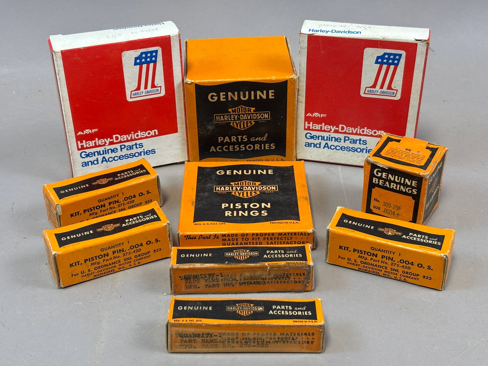 Lot 10 Original Harley Davidson Genuine Parts Piston Rings Bearings Sealed NOS: See all photos