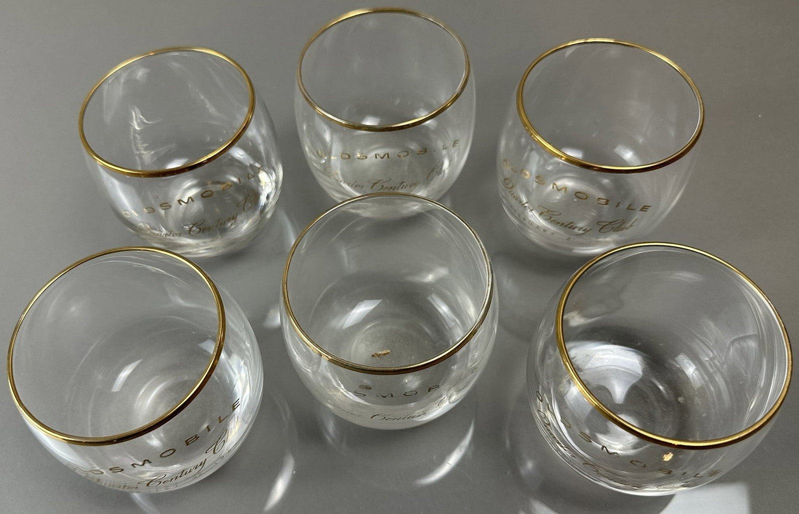 Lot 6 Original 1964 Oldsmobile Quarter Century Club Rocks Whiskey Glasses: See all photos