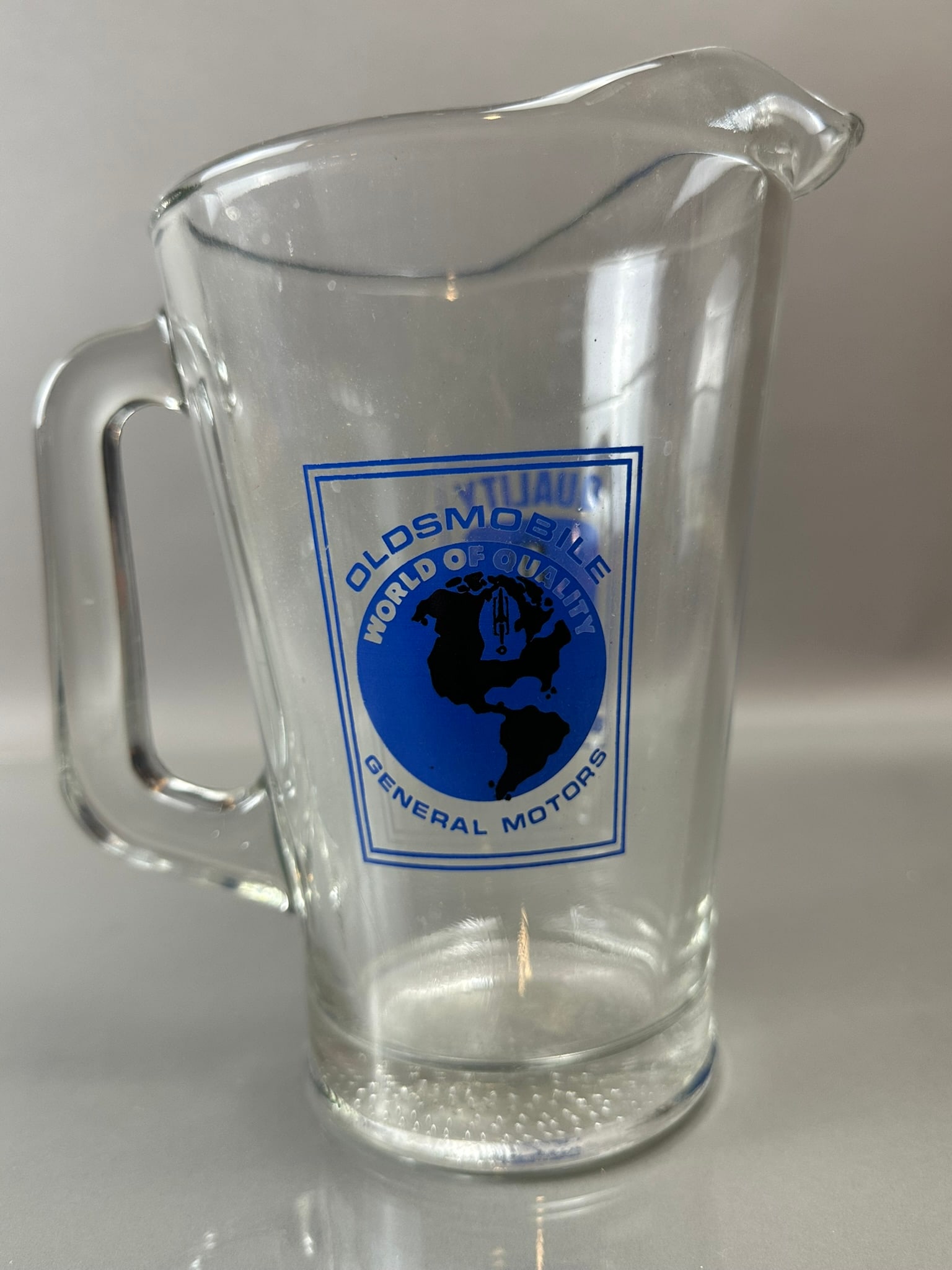 Oldsmobile World Of Quality Original 1960s Glass 1 Gallon Advertising Pitcher: See all photos
