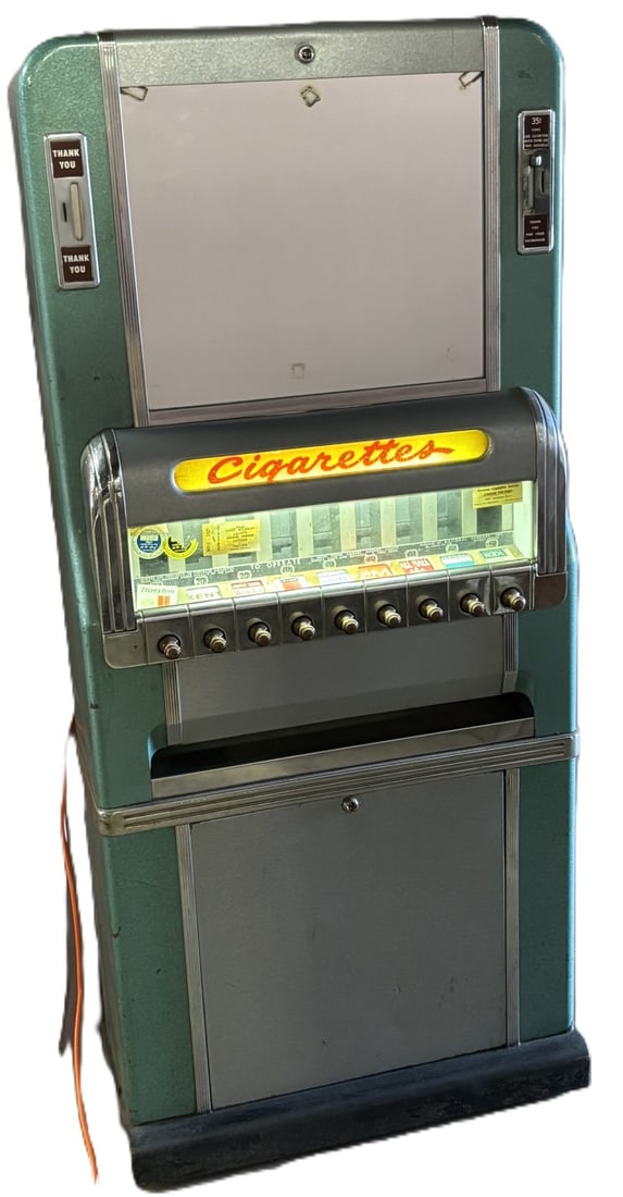 Vintage 1950s Lighted & Working Cigarettes Machine by (1 of 18)