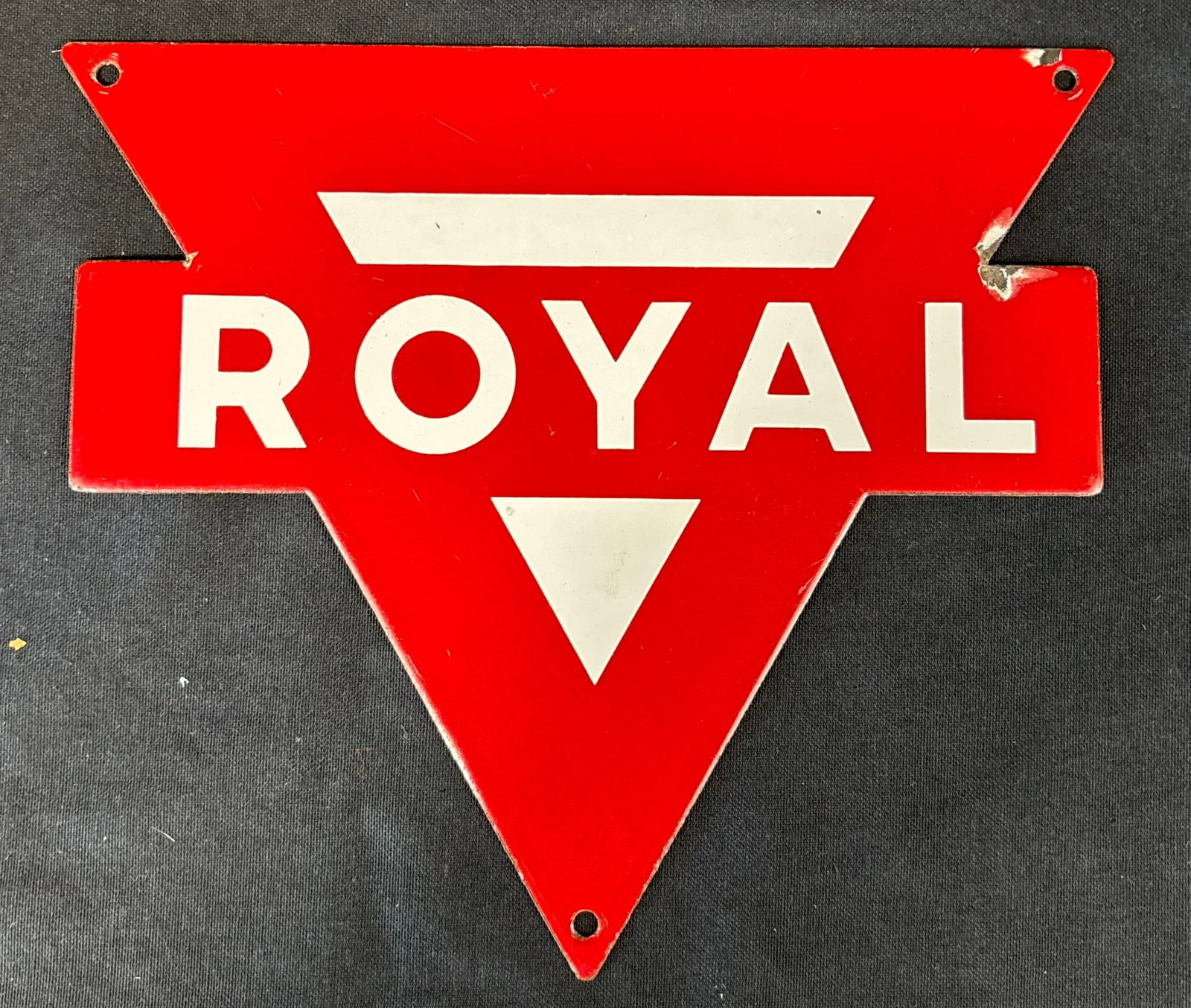 Conoco Royal Original Porcelain Gas Pump Advertising Sign: 8.5" x 10" - great original condition.