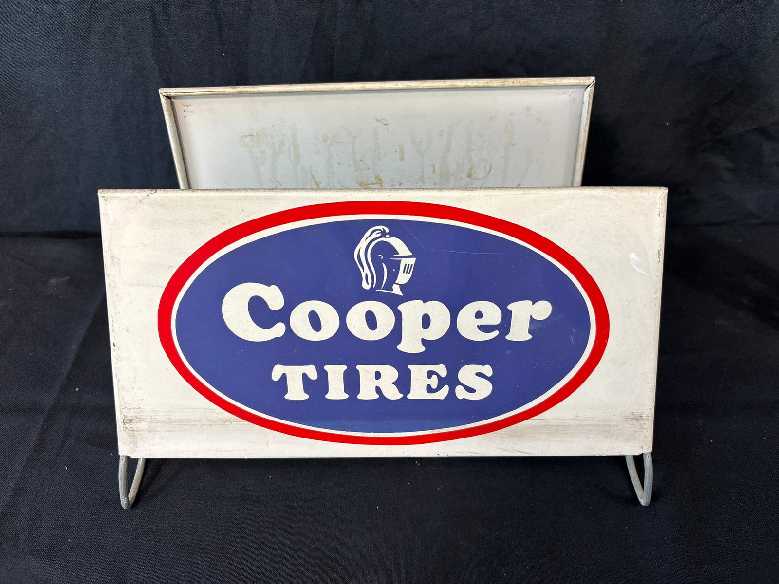 Cooper Tires Original Painted Store Display Tire Rack: Great original graphics. Wear as shown. See all photos for a better idea on condition.