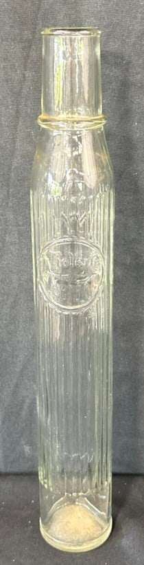 Tiolene Pure Oil 1 Liquid Quart Glass 20s Motor Oil Bottle: 18" tall - great original condition