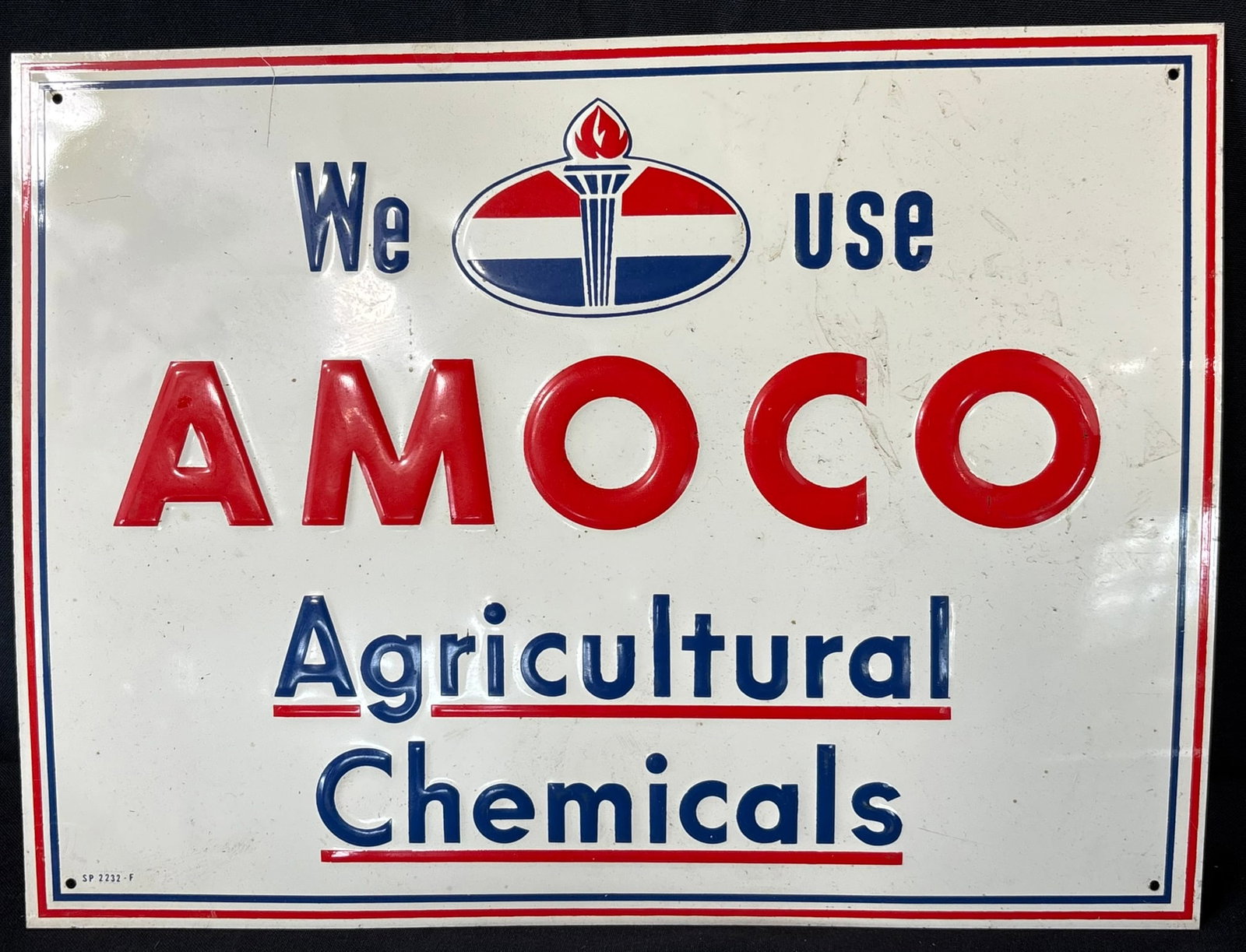 We Use AMOCO Agricultural Chemical Embossed SST Tin Sign (1 of 7)