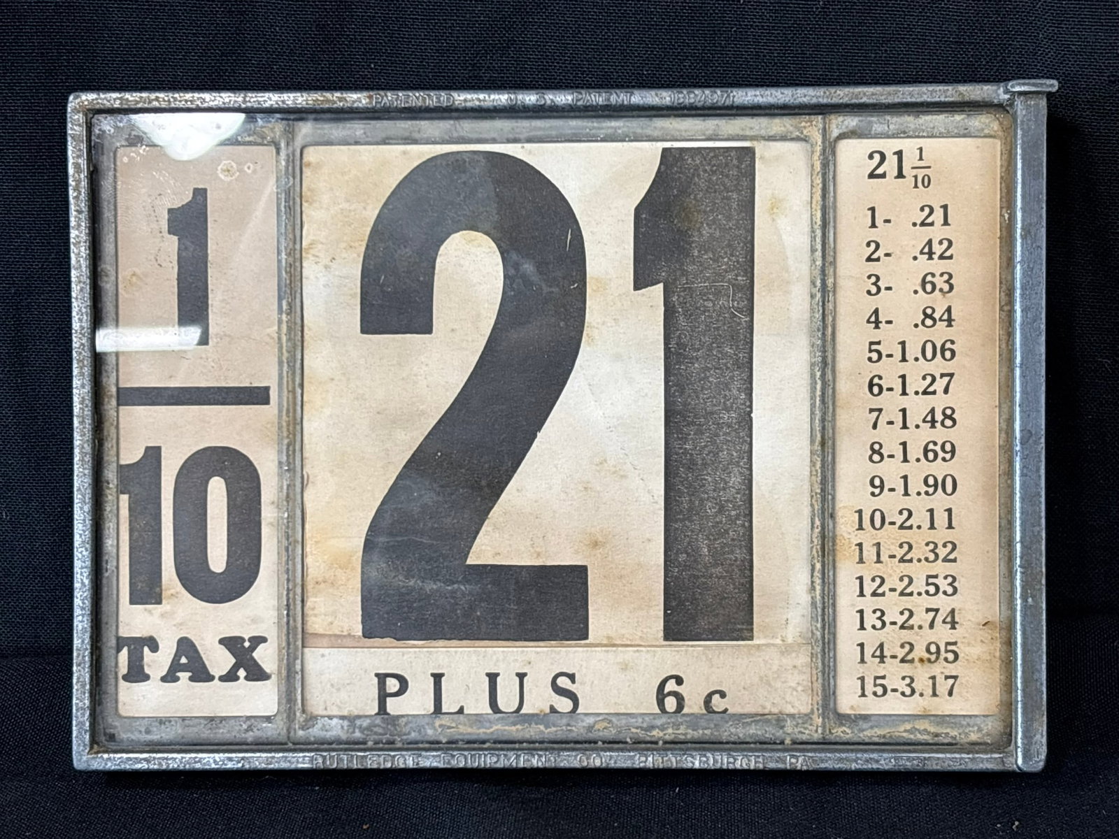 Amoco Property Cast Aluminum Visible Gas Pump Pricer: Great original graphics. Wear as shown. See all photos for a better idea on condition.