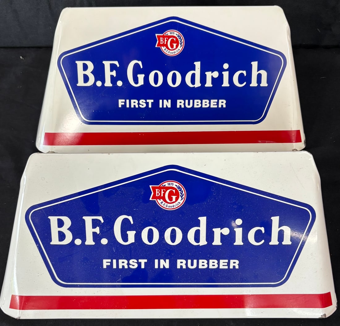 B.F. Goodrich First In Rubber Metal Store Display Tire Racks: Excellent condition - measurements in photos.