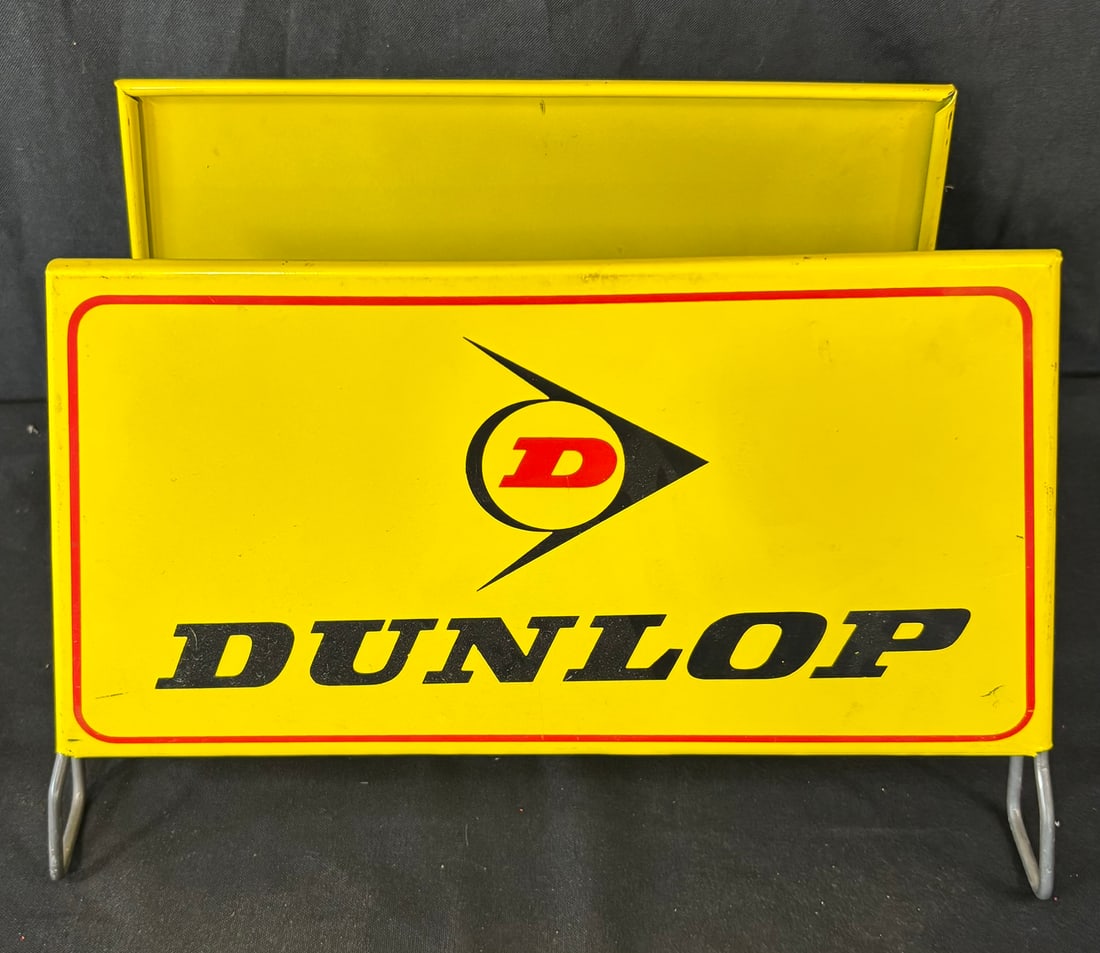 Dunlop Tires Original Painted Metal Store Display Tire Rack: 14" x 10" x 10" roughly