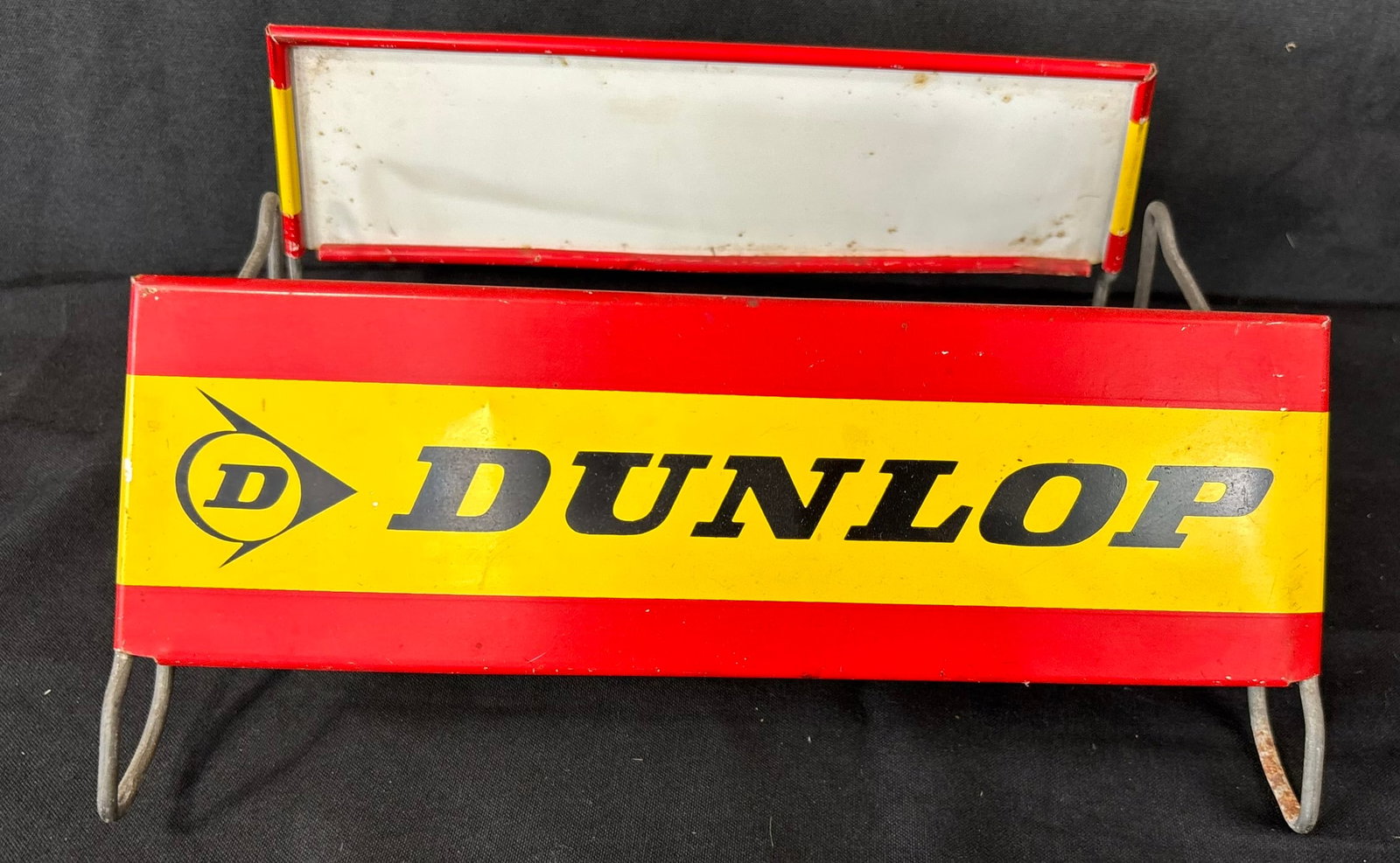 Dunlop Tires Original Painted Metal Store Display Tire Rack: 14" x 10" x 10" roughly