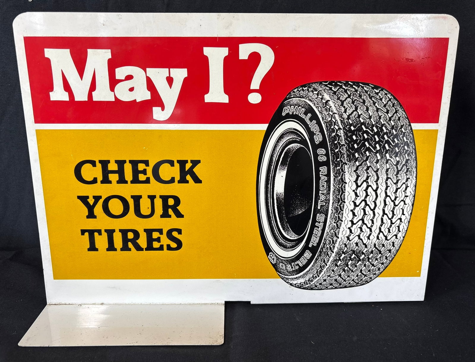 Phllips 66 Trop Artic Check Oil DST Rack Topper Sign: 18" x 13" tall