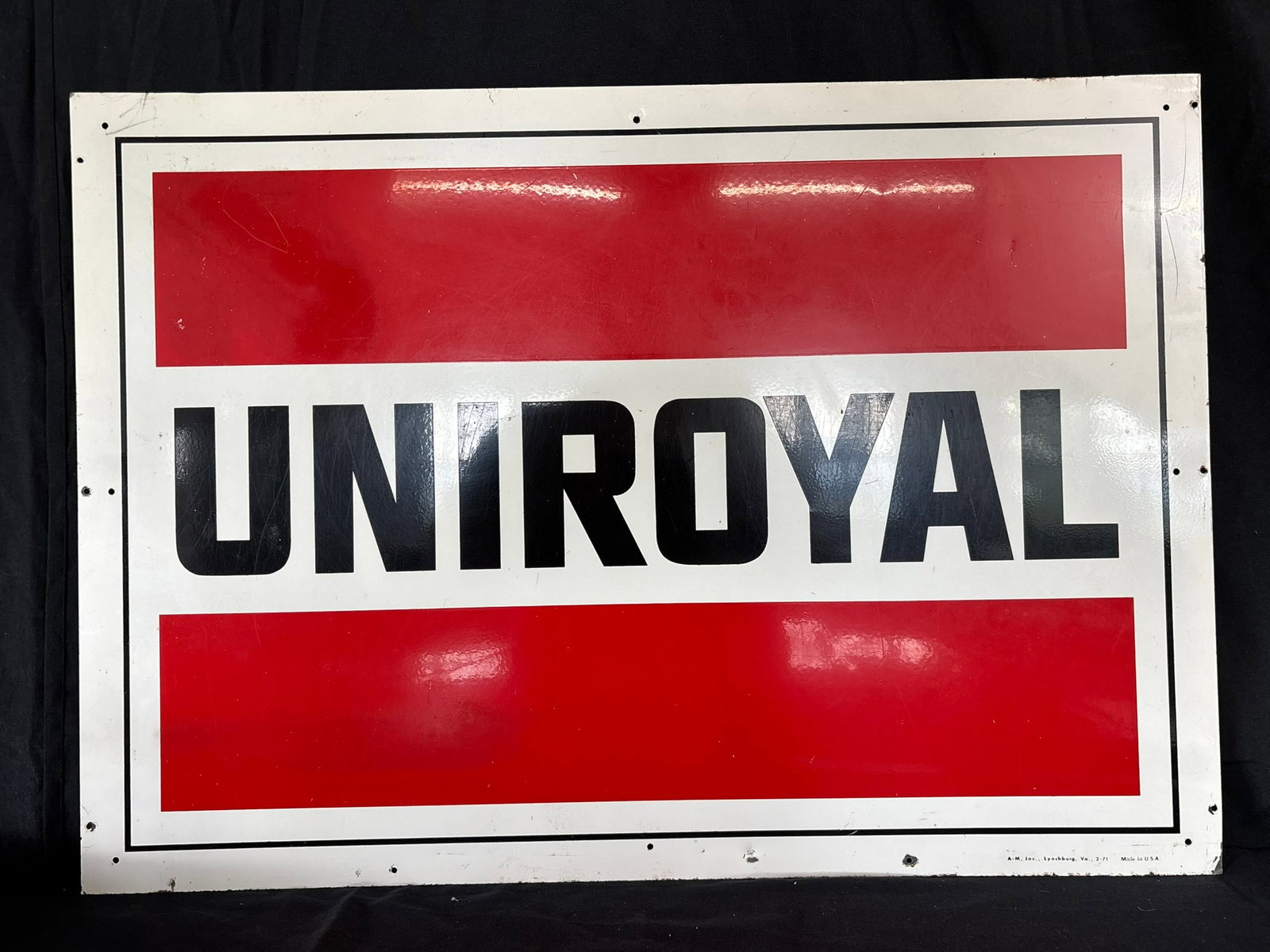 Uniroyal SST Painted Metal Advertising Tire Sign (1 of 8)