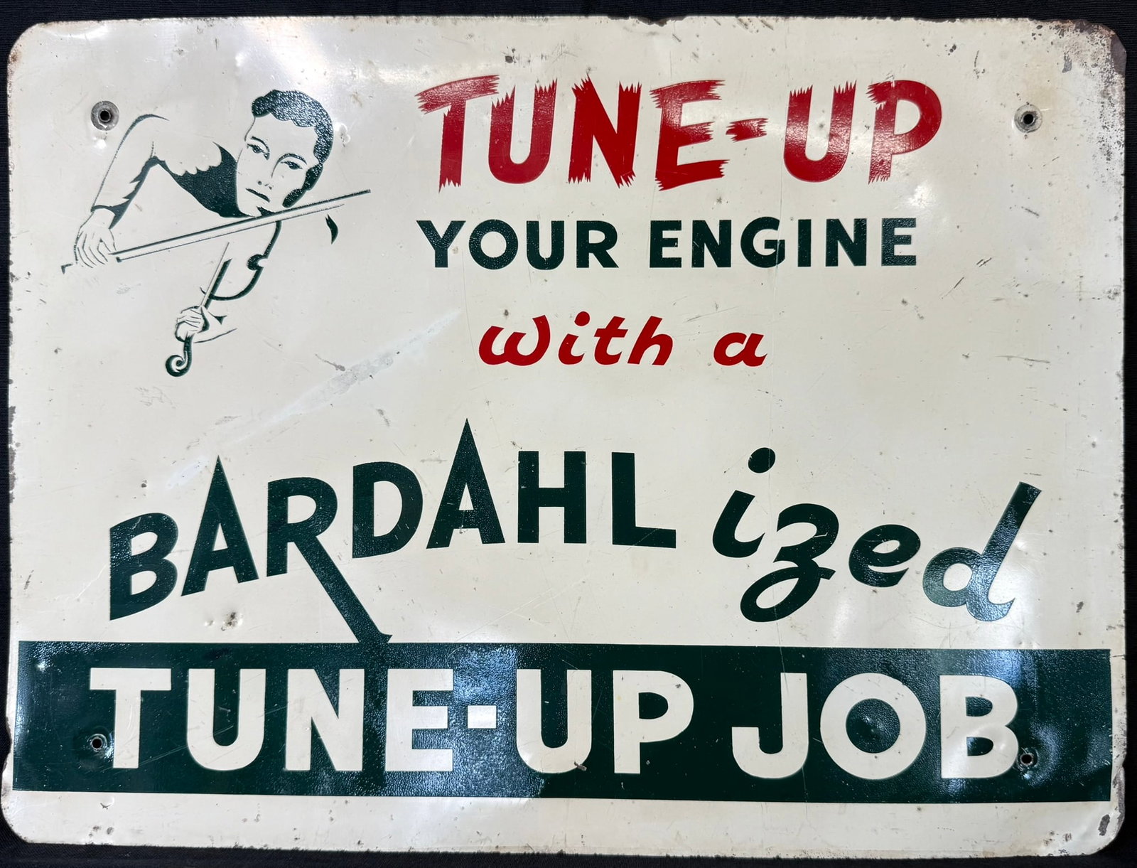 Tune Up Your Engine w/ Bardahl SST Painted Metal: Roughly 19" wide - TAC #062350