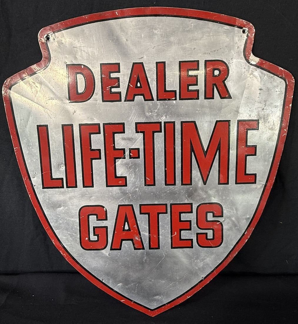 Dealer Life-Time Gate Painted Aluminum Diecut Arrow Sign: TAC #062333 19.5" x 17.5"