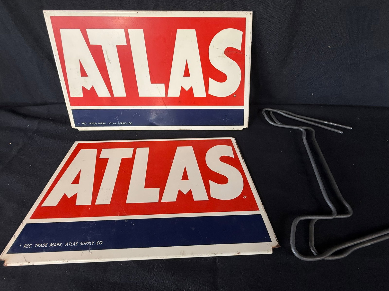 Atlas Tires Painted Metal Store Display Tire Rack: 13" wide