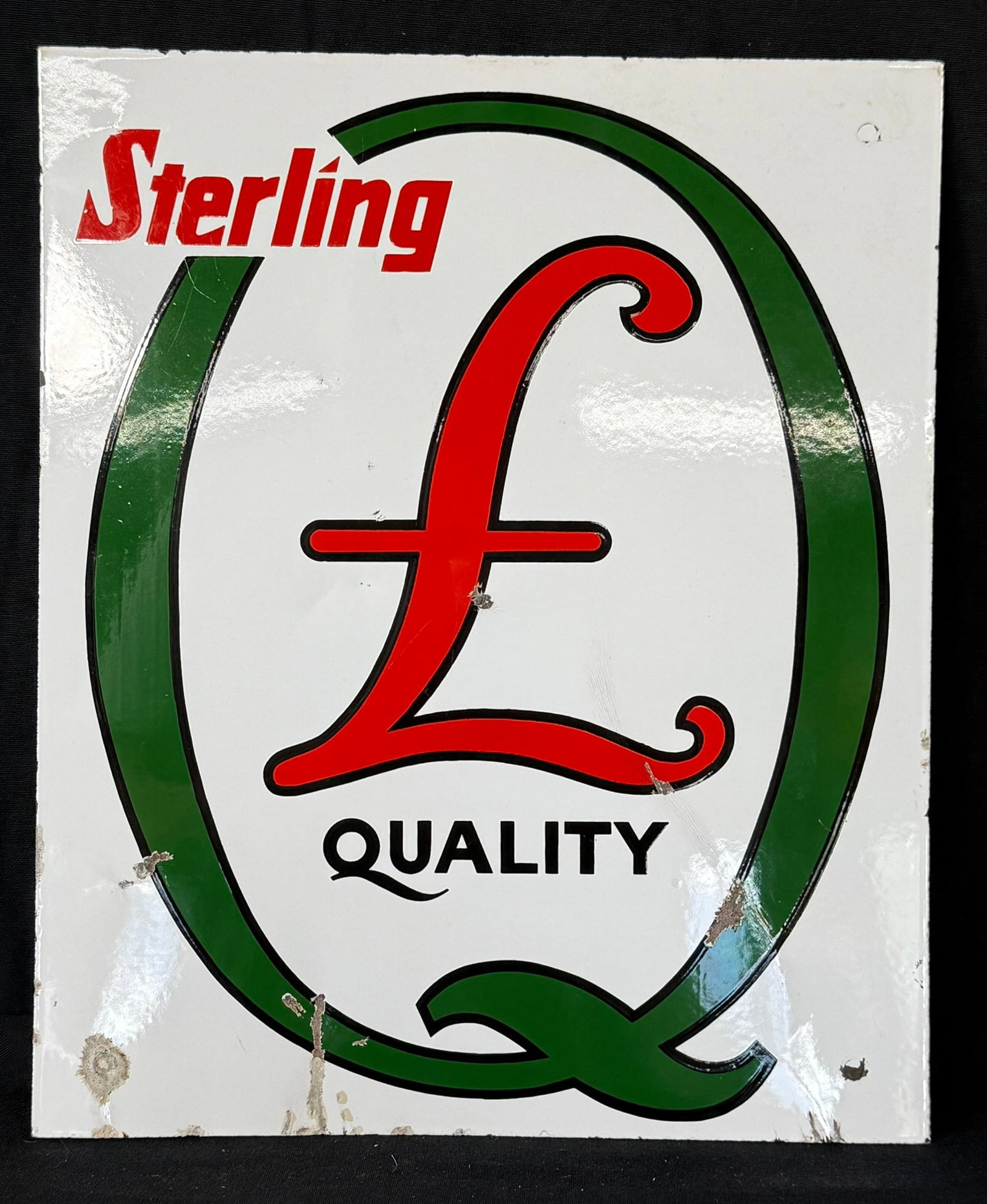 Sterling Quality SSP Porcelain Gas Pump Advertising Sign (1 of 9)